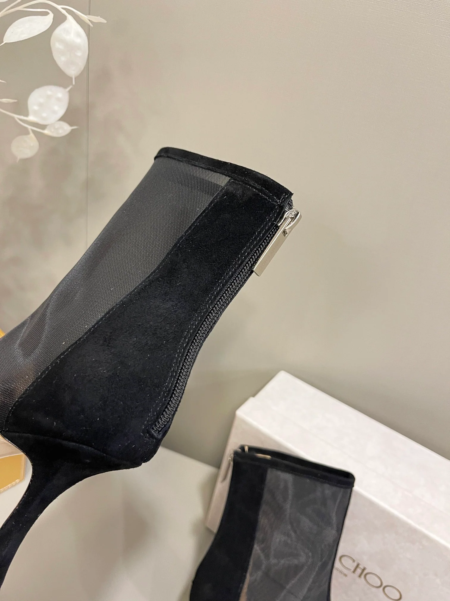 Новинка сезона осень/зима 2022 от Jimmy - Ботильоны на шпильке - Прозрачно-черные