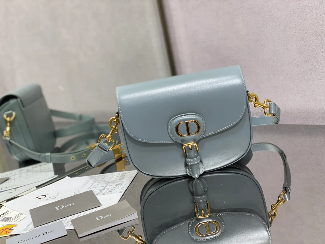 Dior Bobby Medium 22cm, синяя кожа