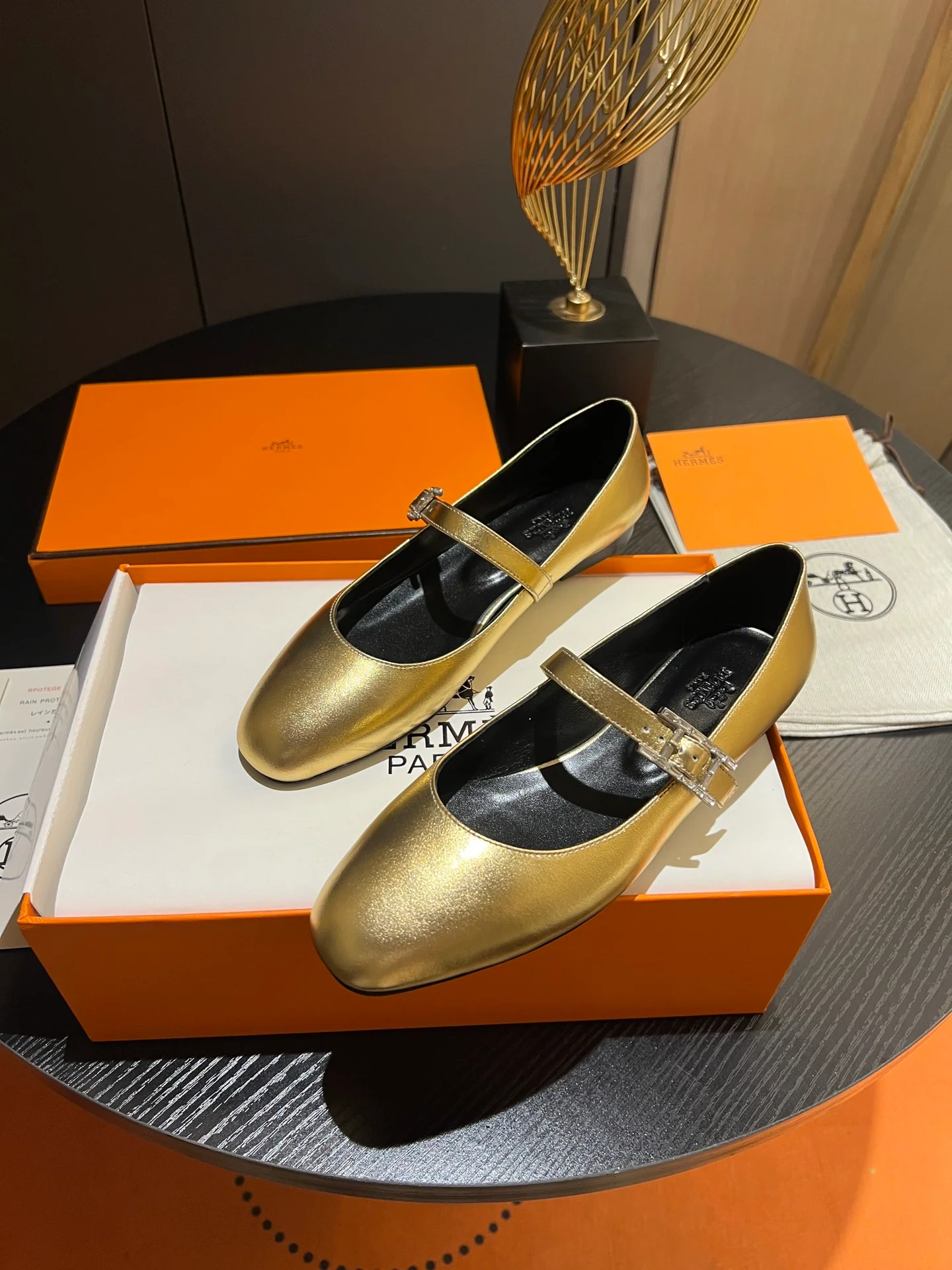 Балетки Hermes 2024 Modern Ballet Flats - Gold