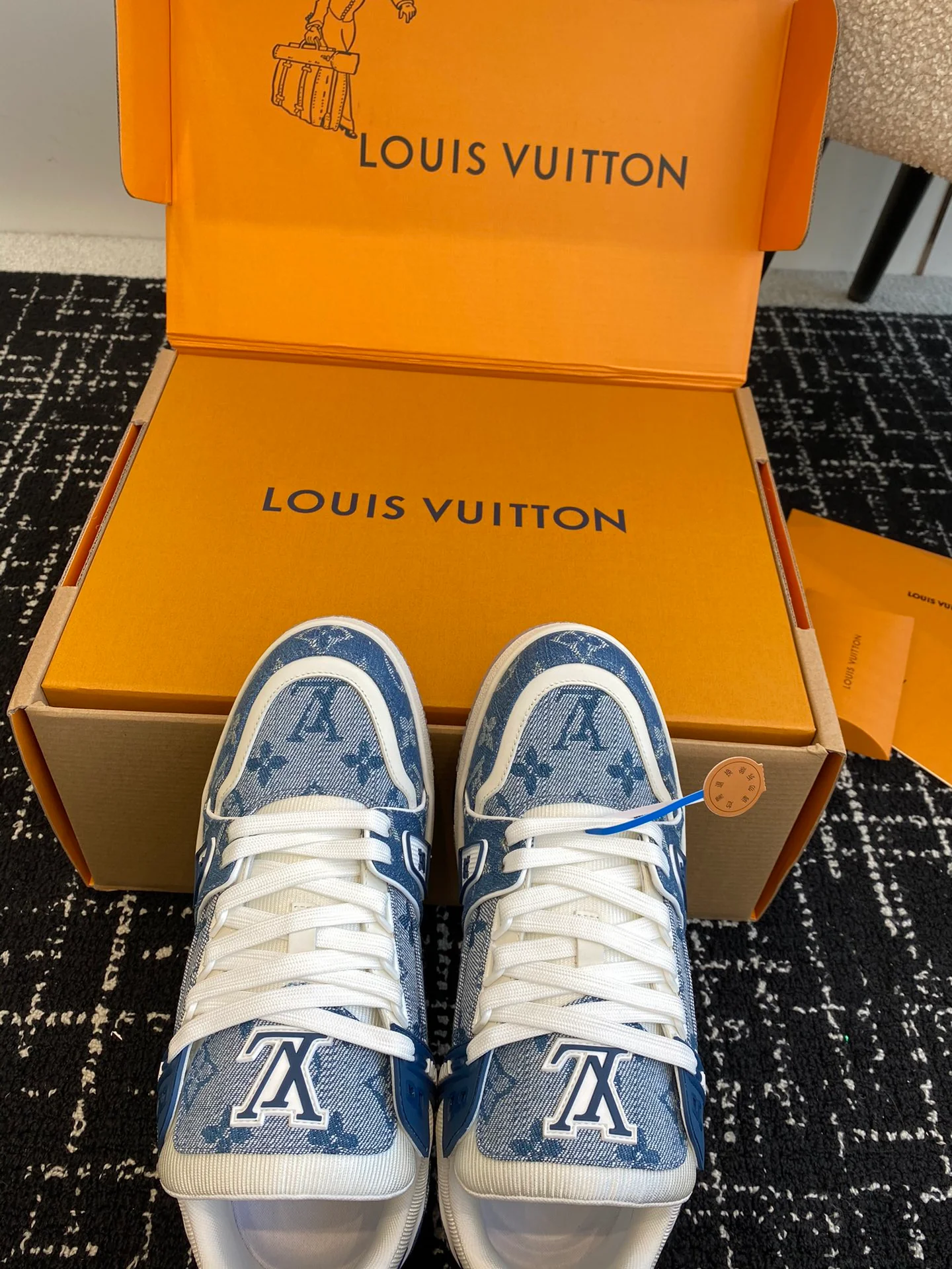 Скейтбордные кроссовки LV-2024 - синие