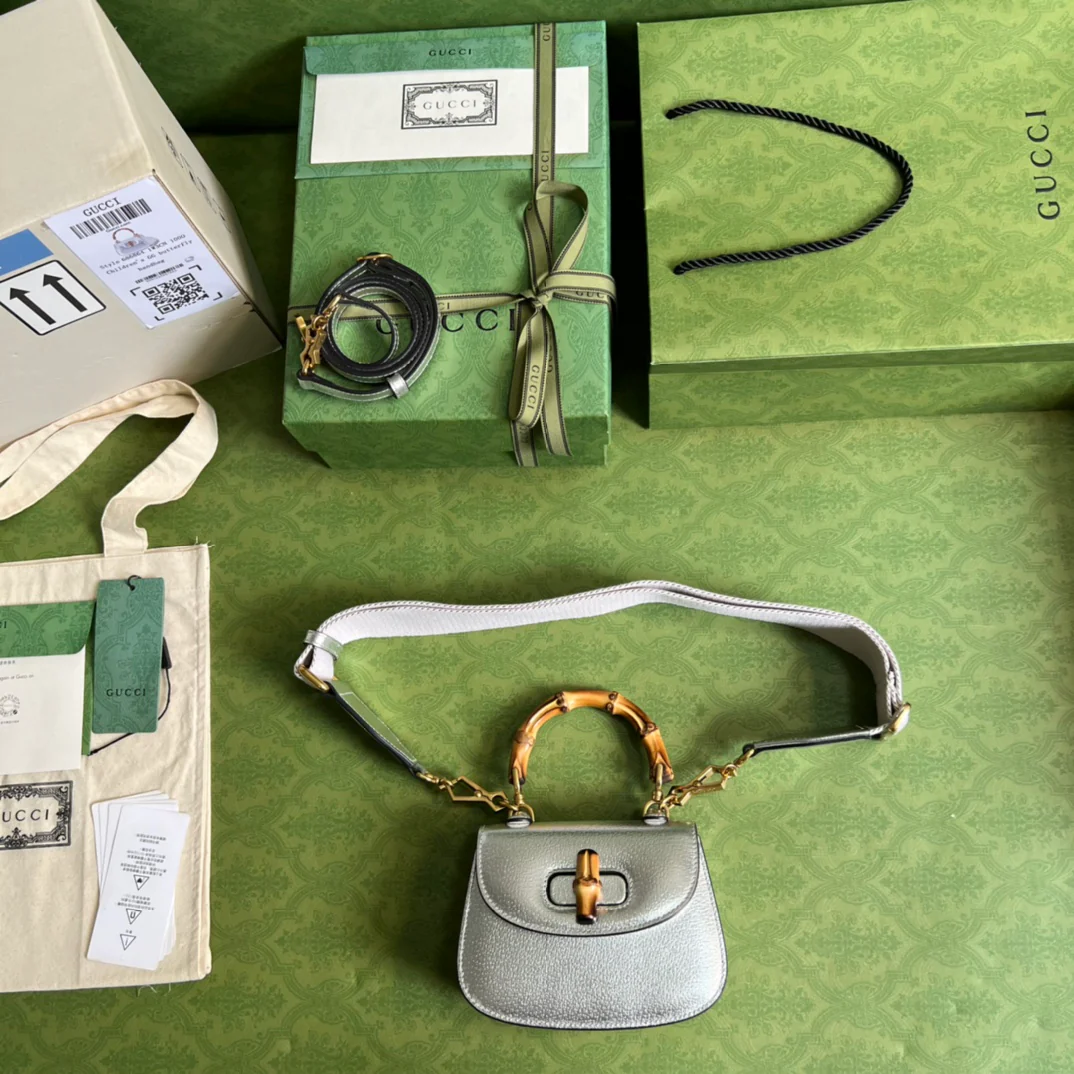 Сумка-седло Gucci Bamboo - мини-сумочка - 17x12x7,5 см