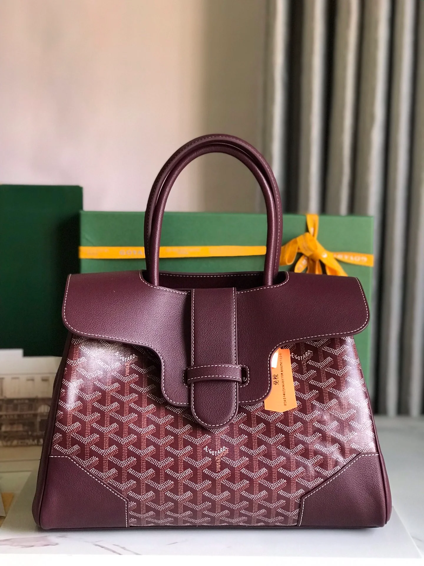 Сумка-тоут Goyard Saigon series - бордовый