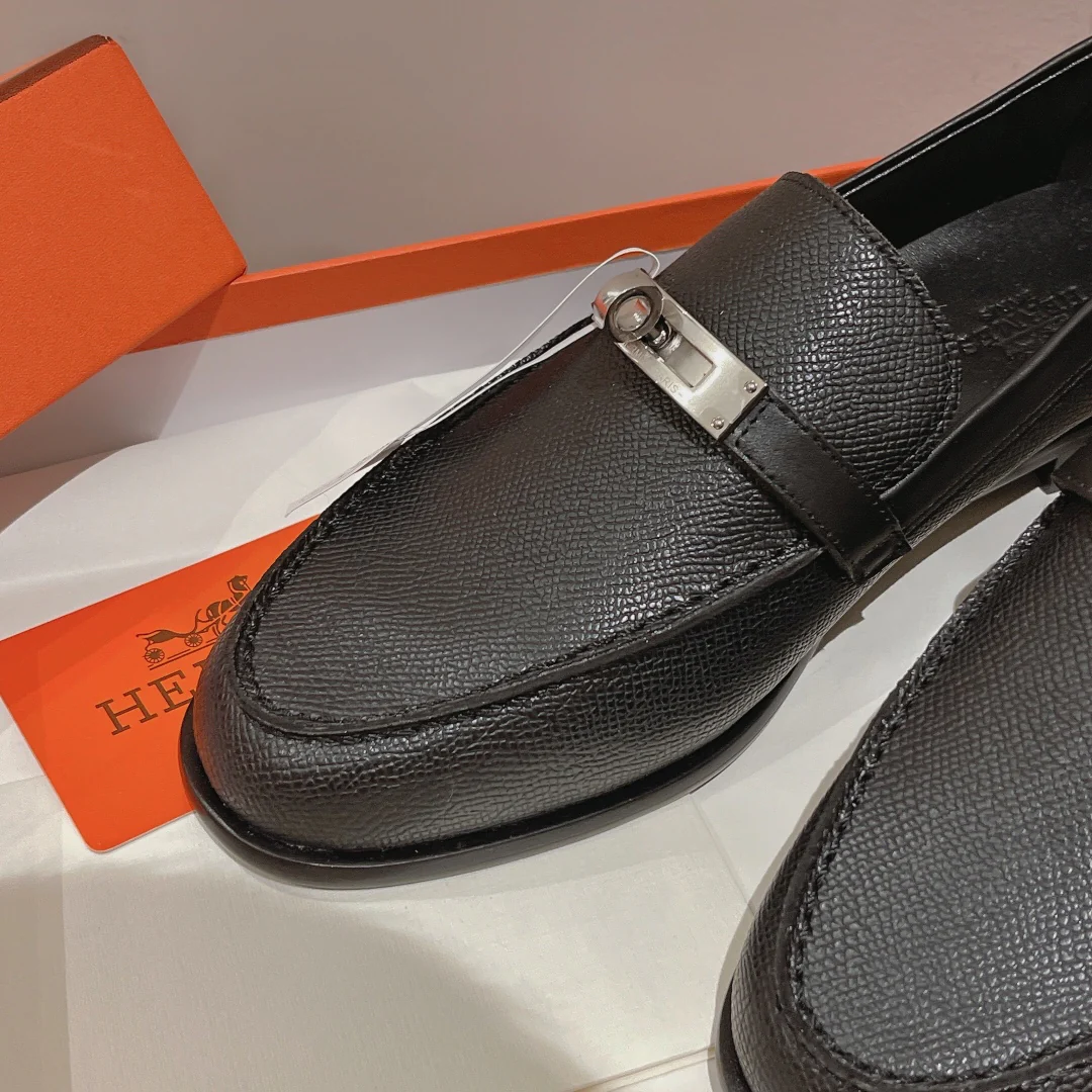 Лоферы Hermes Kelly с пряжкой - 4