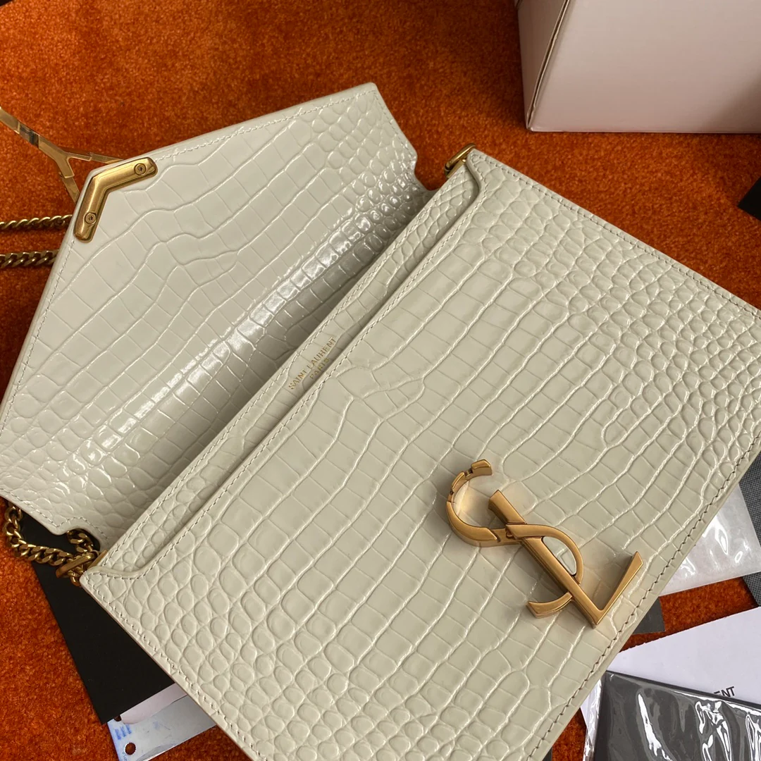 Сумка-конверт YSL Cassandra с крокодиловым принтом - 1 шт.