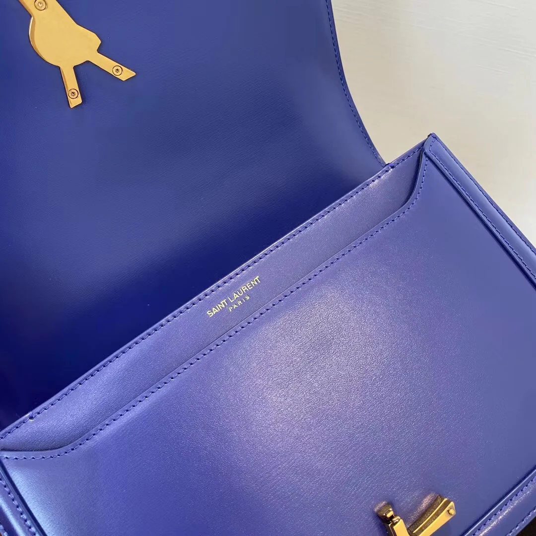 Сумка YSL Solferino Tofu - синяя - 23см