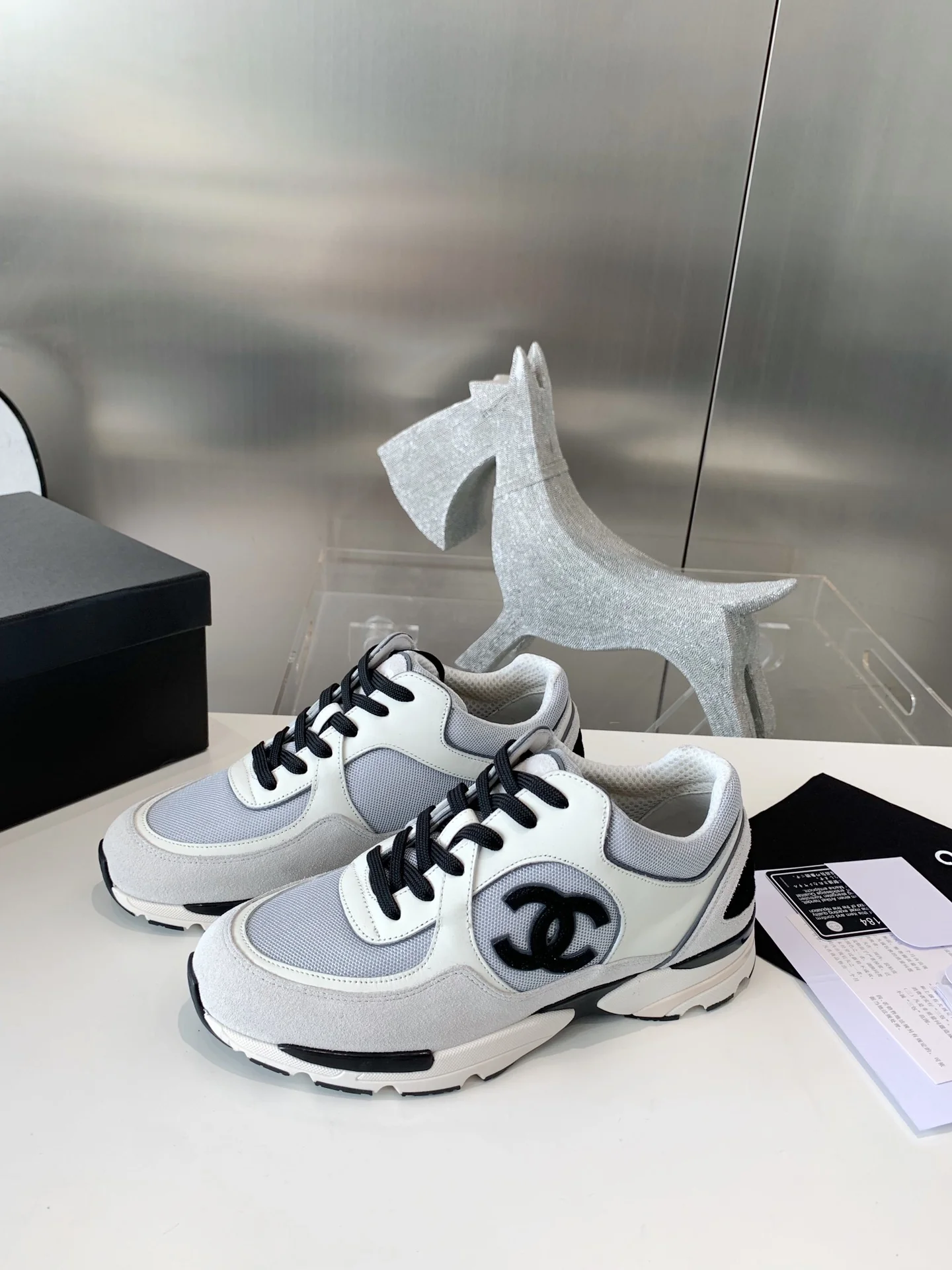 Кроссовки Chanel с цветовыми блоками - замшевая кожа с дышащей сеткой - размеры 35-39-40 (изготовление на заказ)