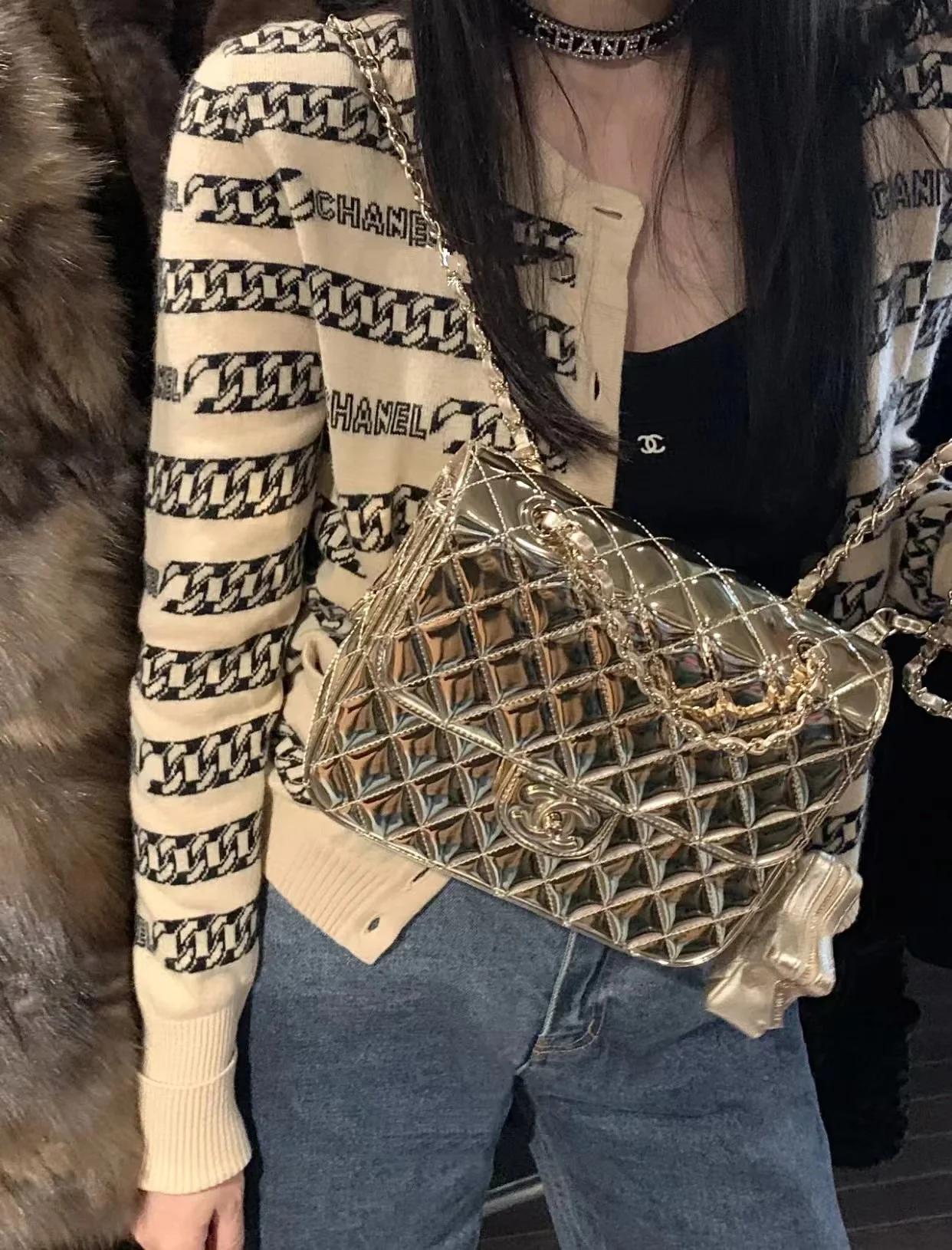 Рюкзак Chanel Early Spring Collection 24c - золотой