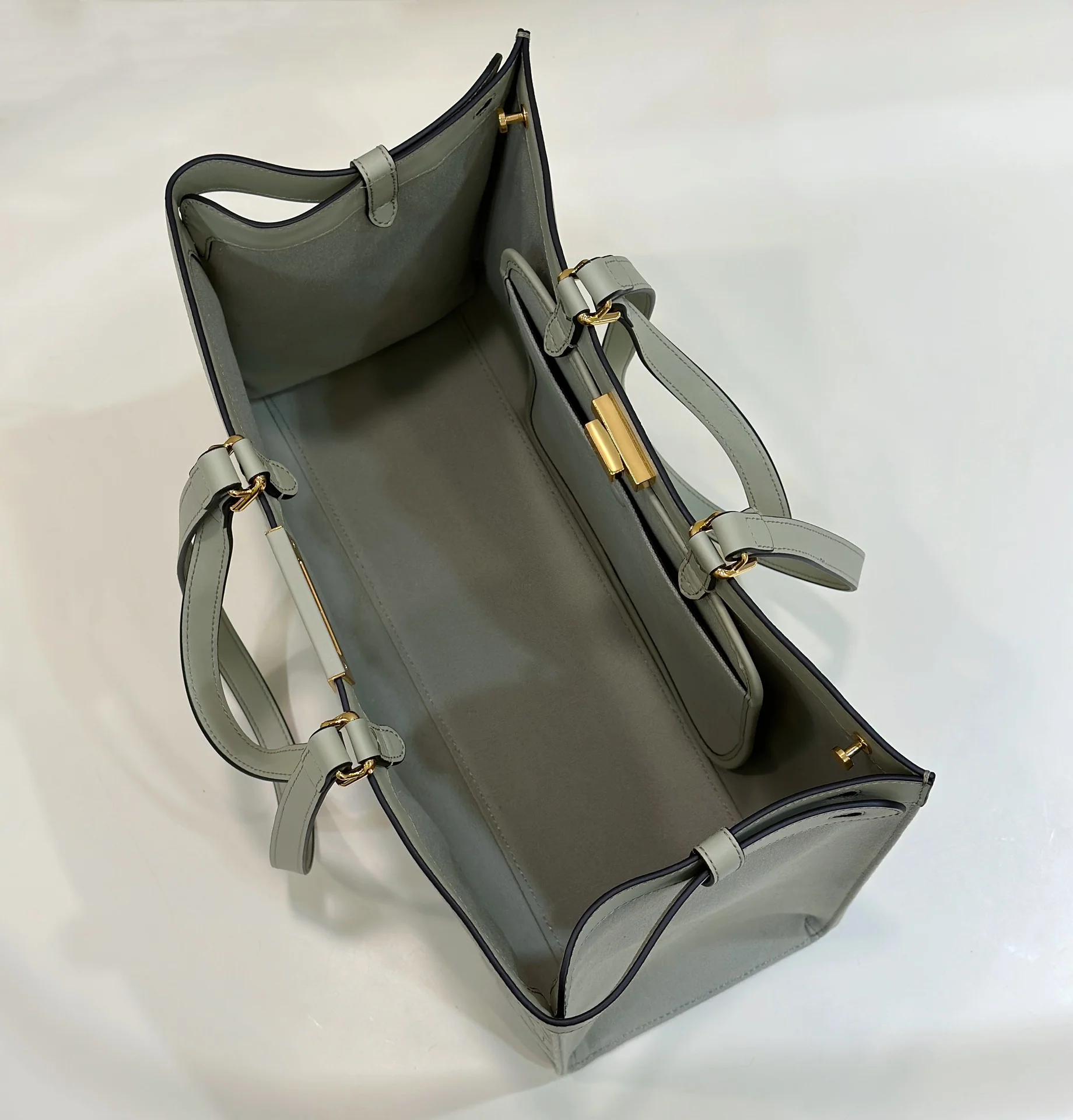 Холщовая сумка-тоут Fendi X-Tote - серая