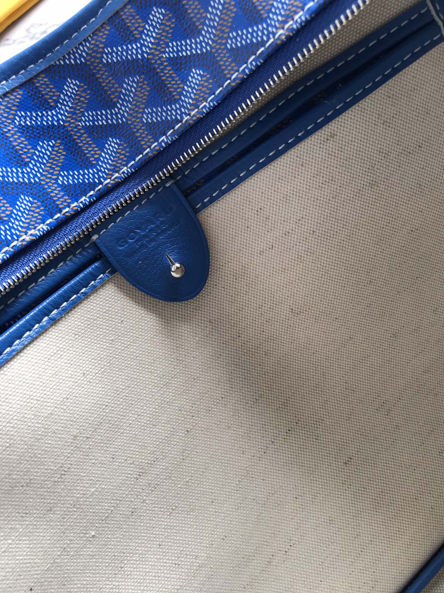 Маленькая сумка-тоут Goyard на молнии - синяя