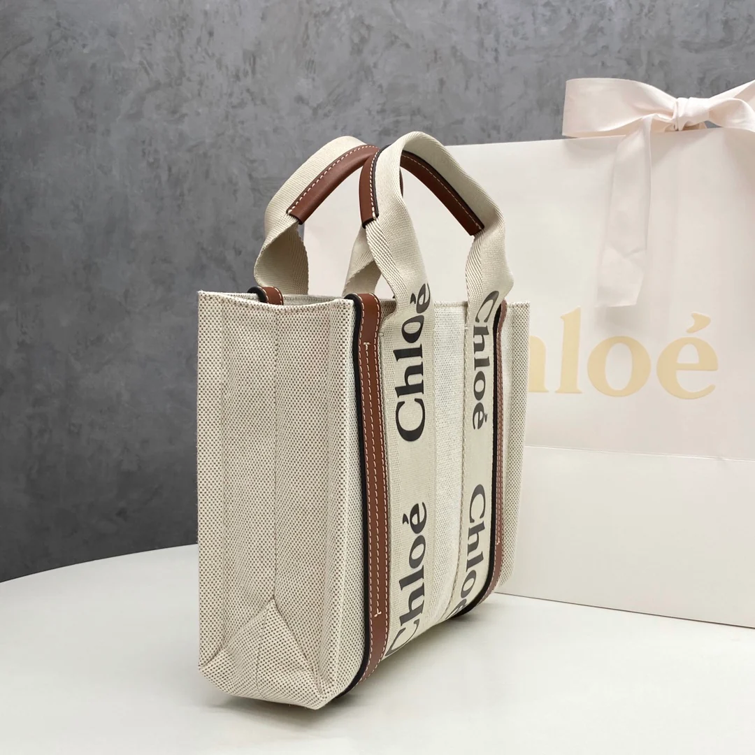 Сумка-тоут Chloe Woody - Маленькая - Коричневая