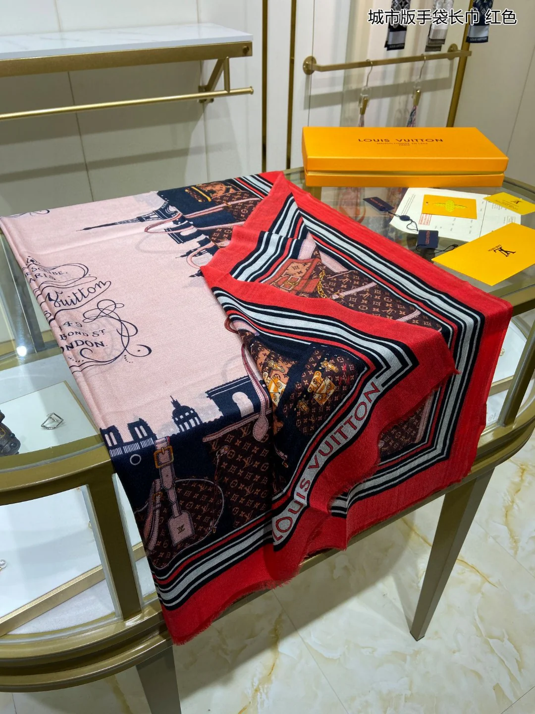 Длинный шарф-сумка Hermes City Edition - 110-200 см - 100% высококачественный кашемир