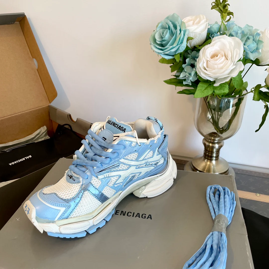 Кроссовки Balenciaga 7th Generation Retro Dad Sneakers - белые и синие