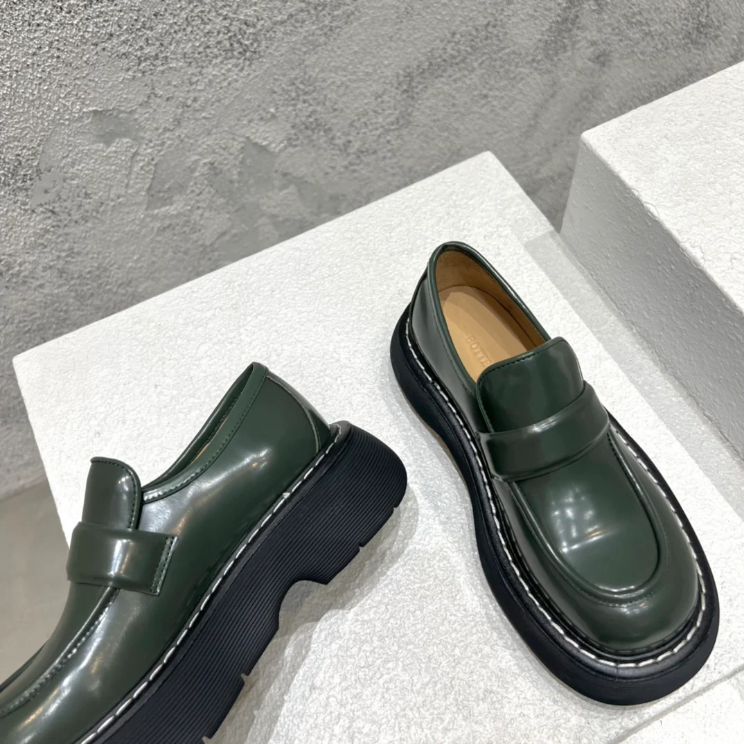 BV-22ss - Британские ретро кожаные туфли на толстой подошве - модель унисекс