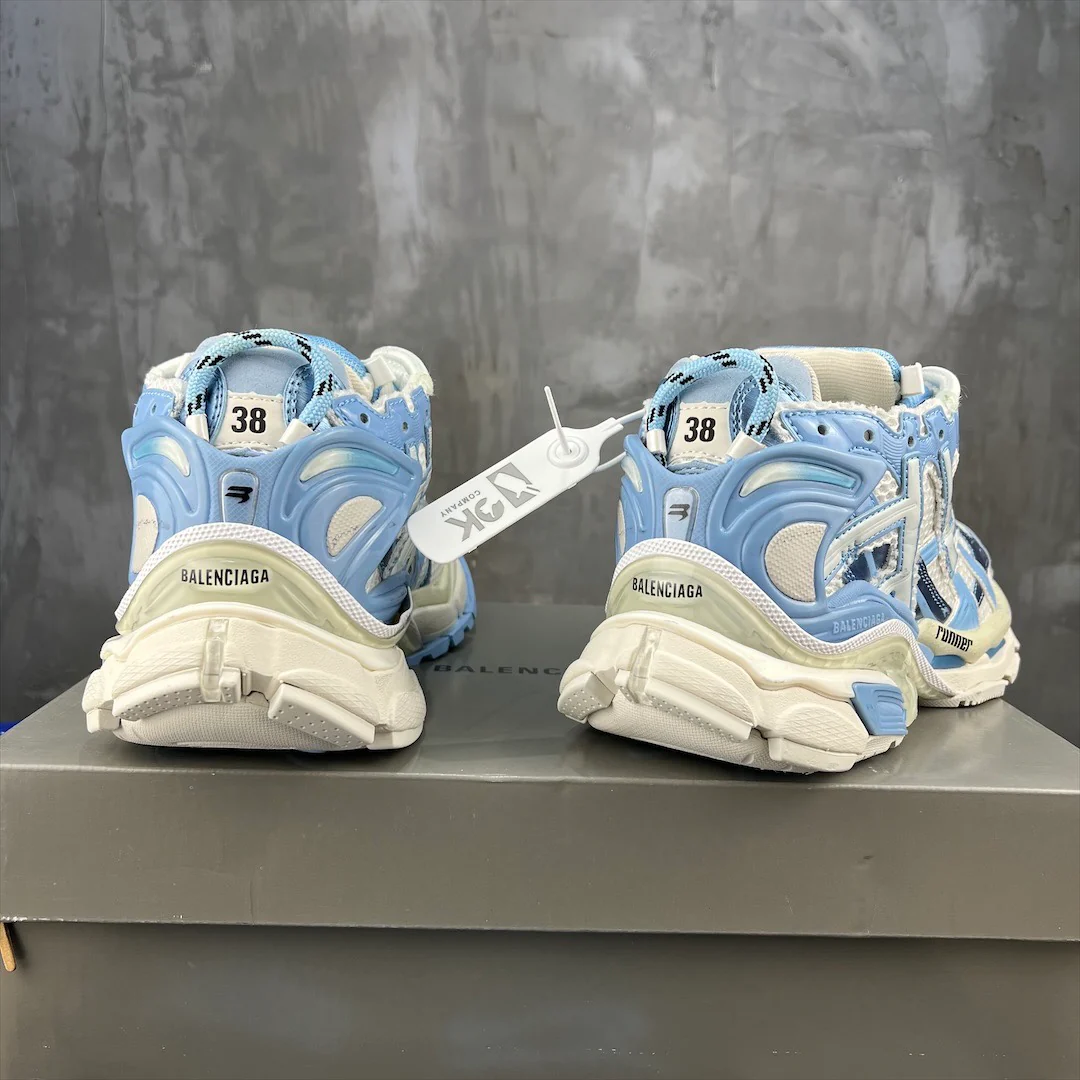 Кроссовки Balenciaga Runner - унисекс - бело-синие