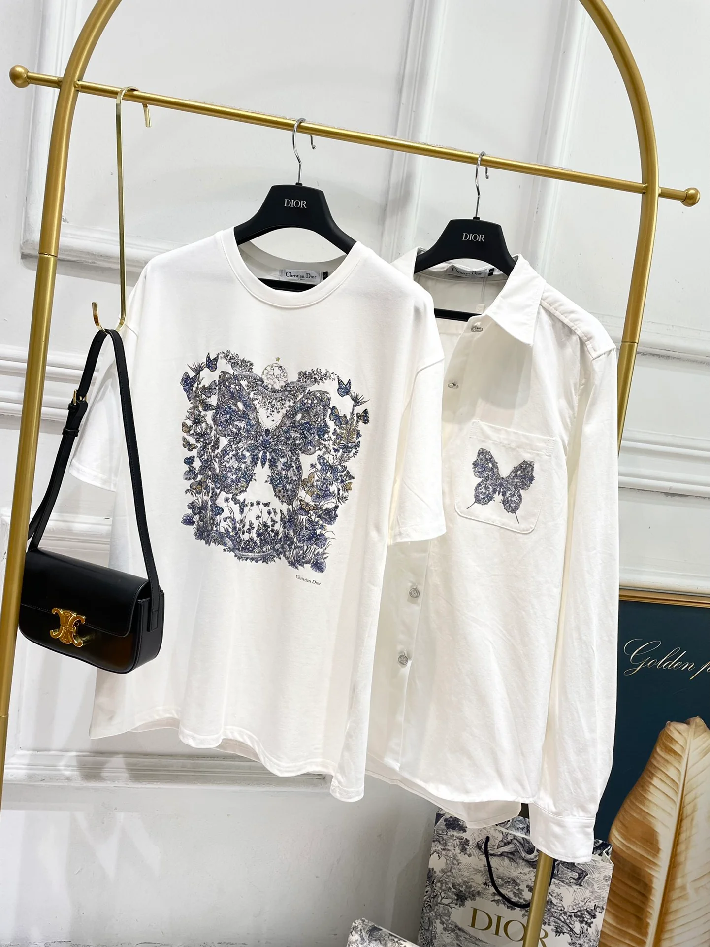 Футболка/футболка с коротким рукавом из коллекции Dior 2403 Butterfly.