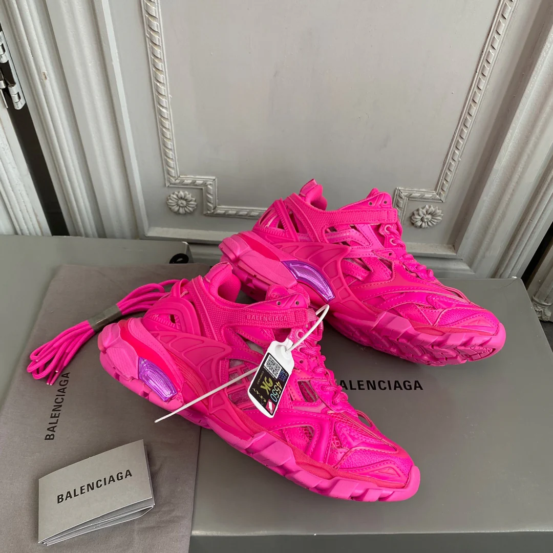 Кроссовки Balenciaga Track 2 Retro Chunky Shoes - персиково-розовые
