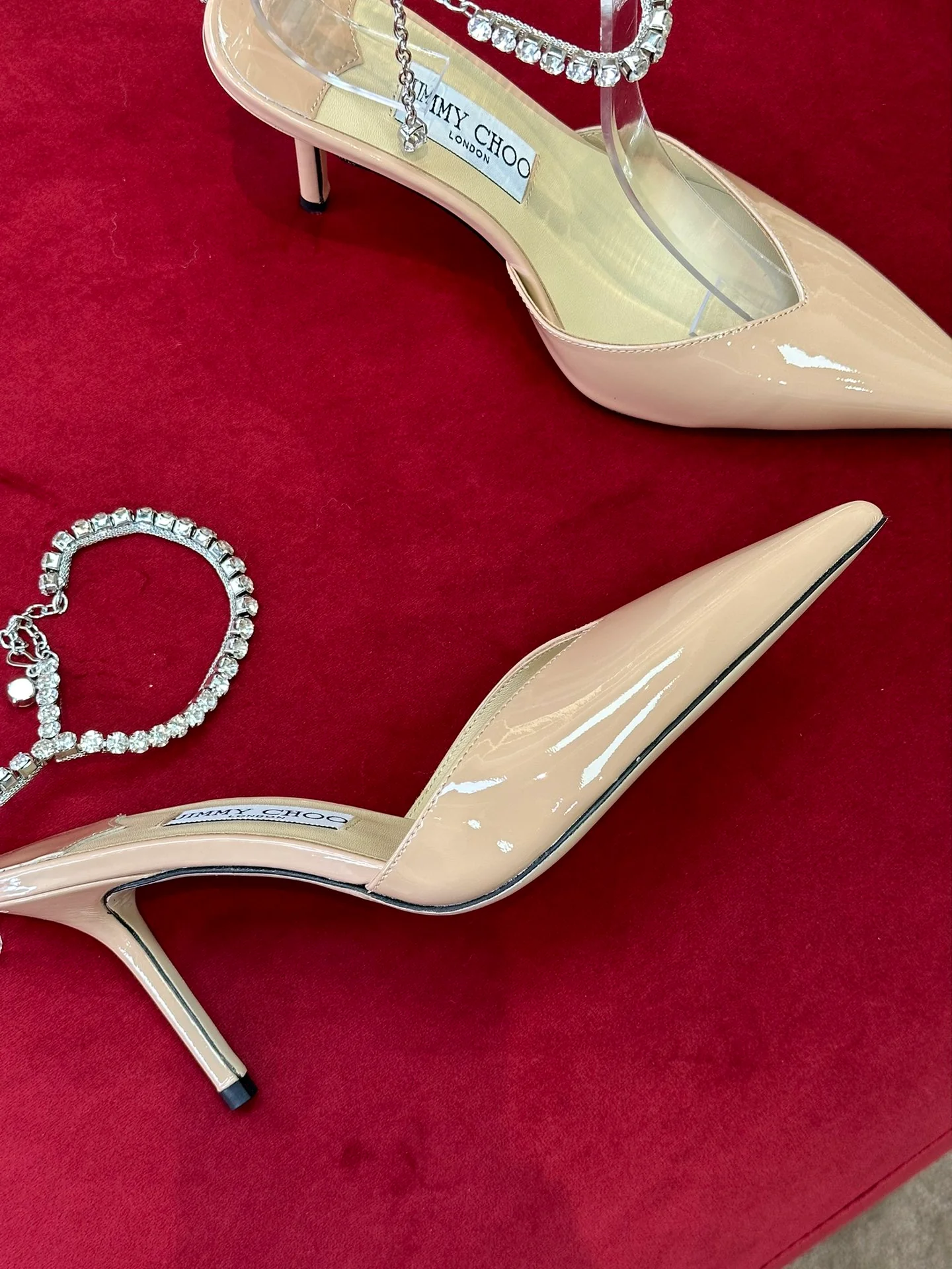 Серия Jimmy Saeda - Босоножки на шпильке со стразами - 7-5 см