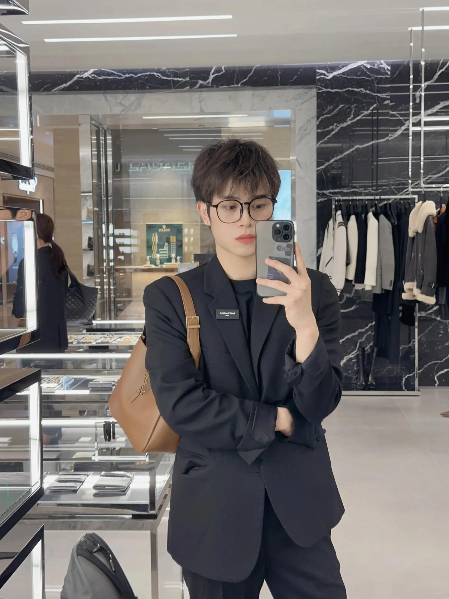 YSL-le-5a7-hobo-underarm bag-caramel brown