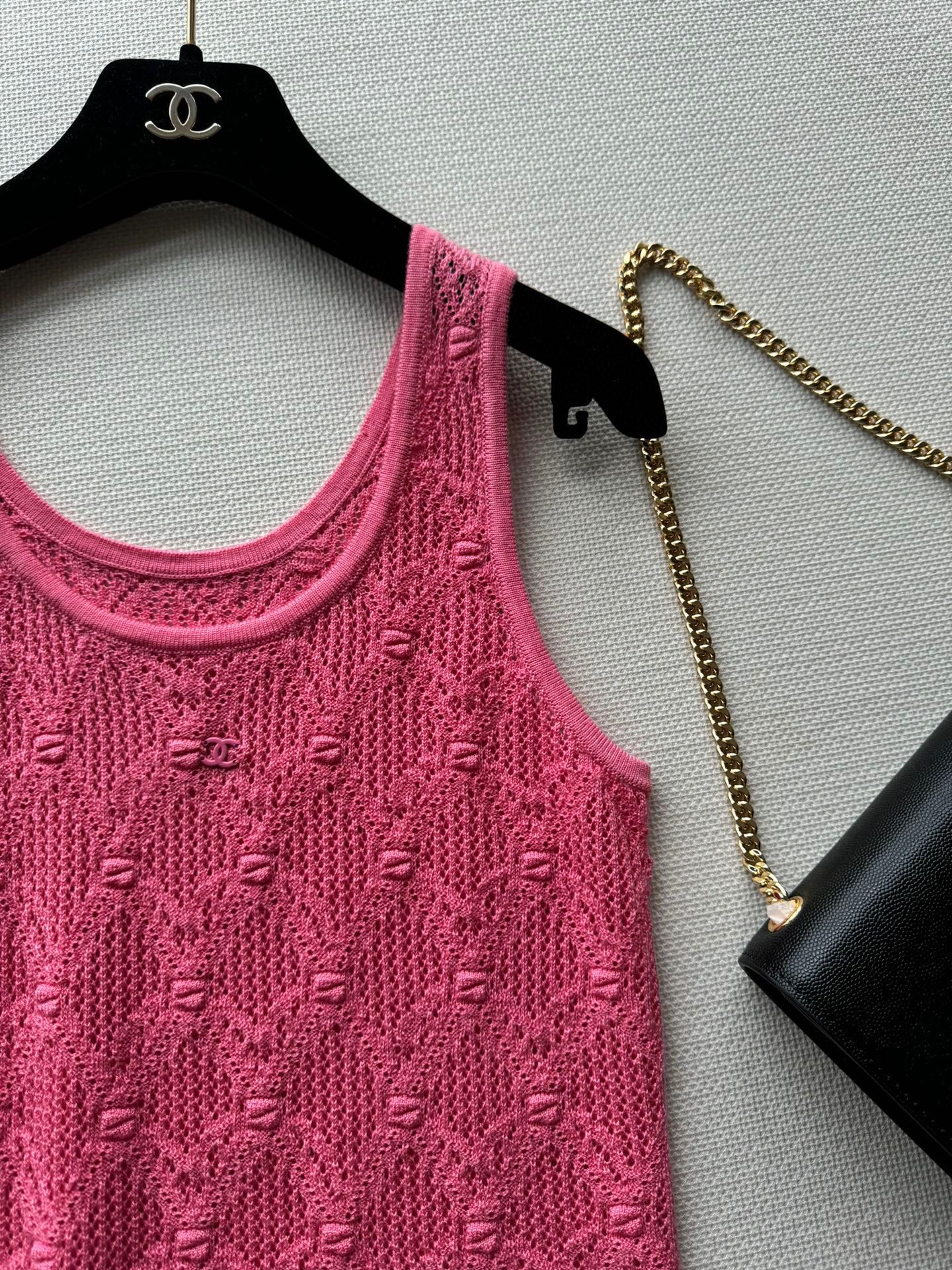 Жилет в стиле Chanel - 2403 - Новый розовый жилет