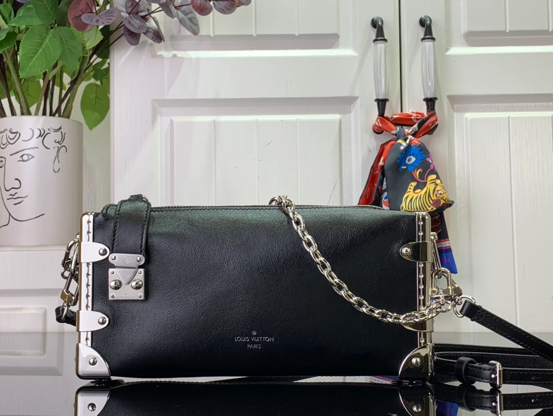 m25445-LV-тонкая сумка-мешок с цепочкой для бокового багажника, черная