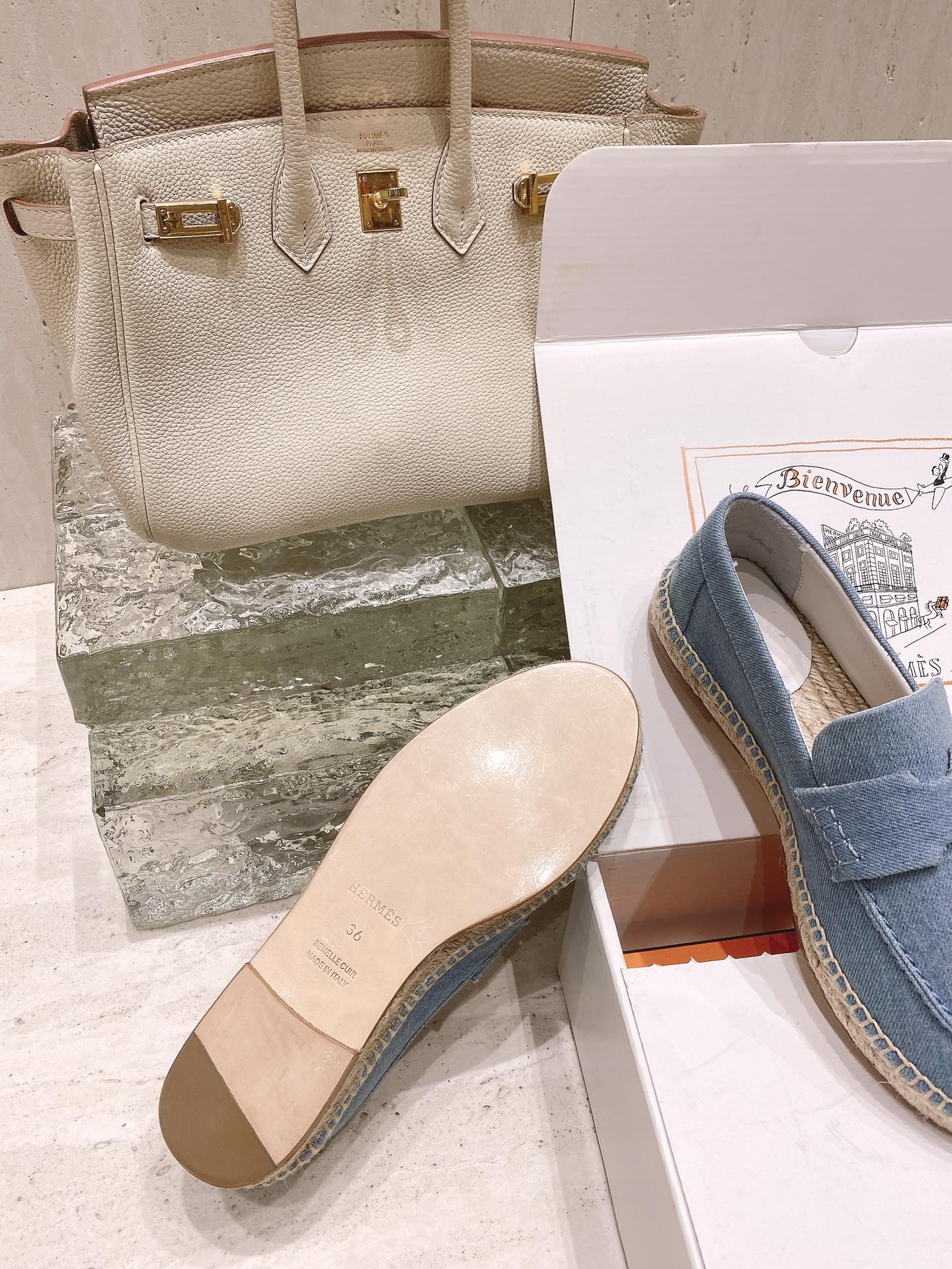 Эспадрильи Hermes Trip - синие