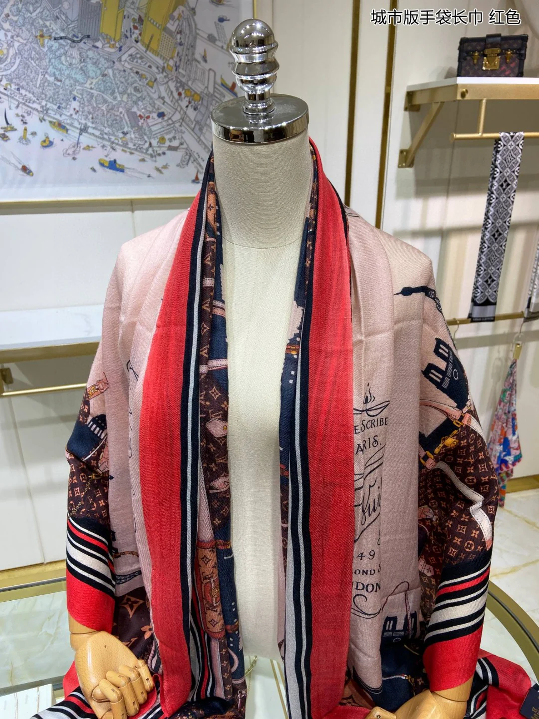 Длинный шарф-сумка Hermes City Edition - 110-200 см - 100% высококачественный кашемир