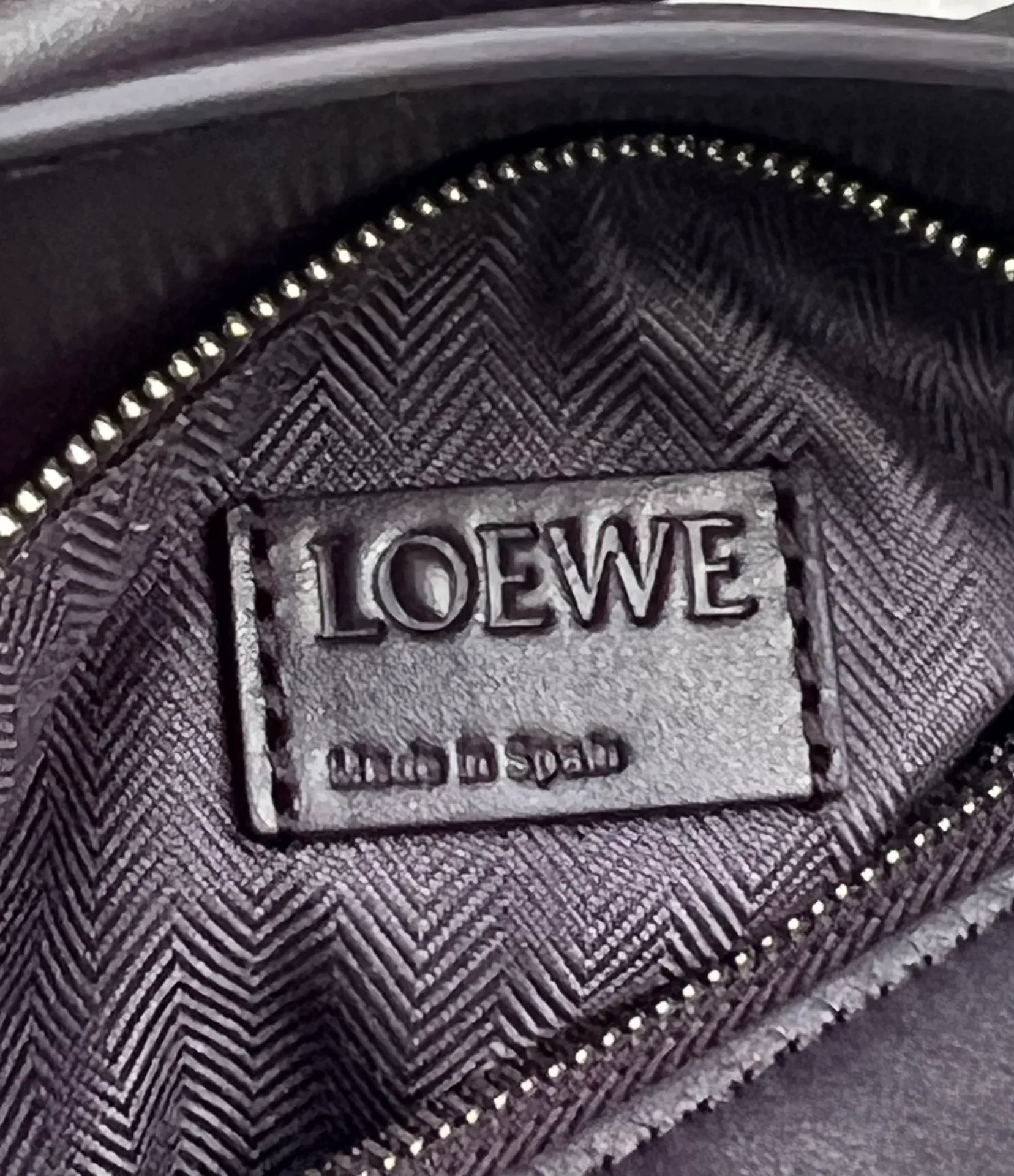 Loewe Puzzle Leather Satin Leather Dark Purple Small