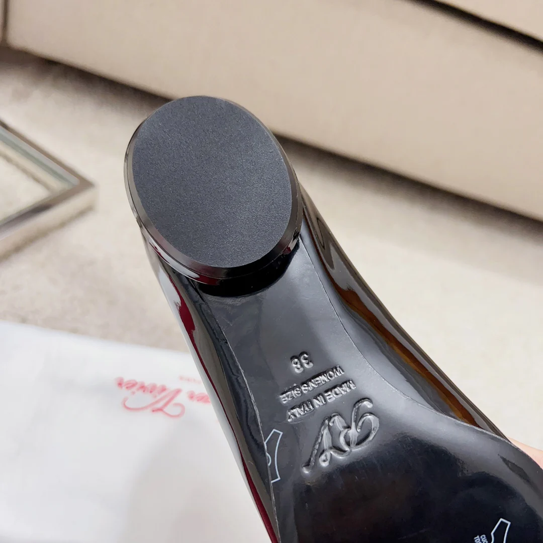 Туфли RV - туфли на каблуке со стразами и кристаллами - черные