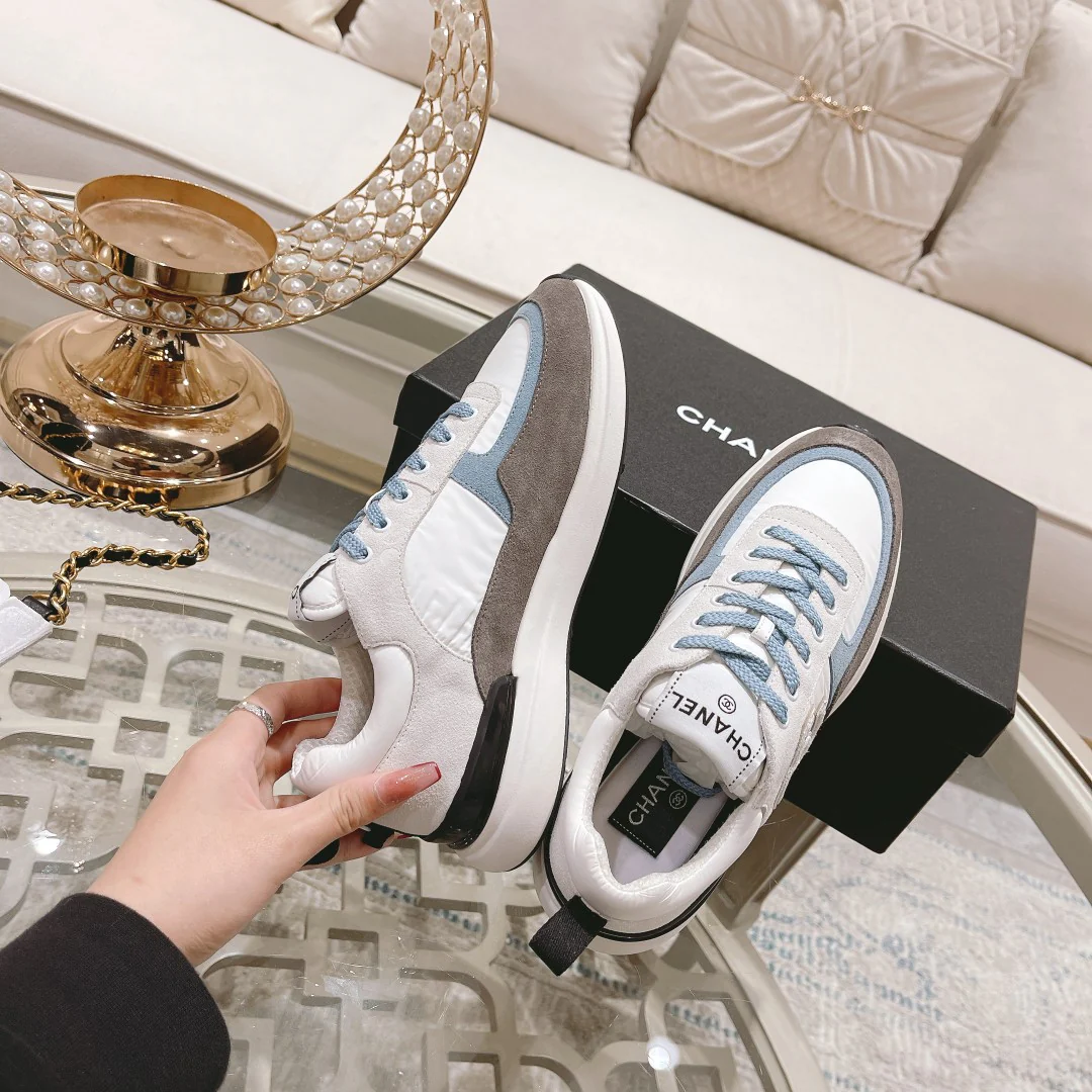 Классические спортивные повседневные туфли Chanel 22SS - серые