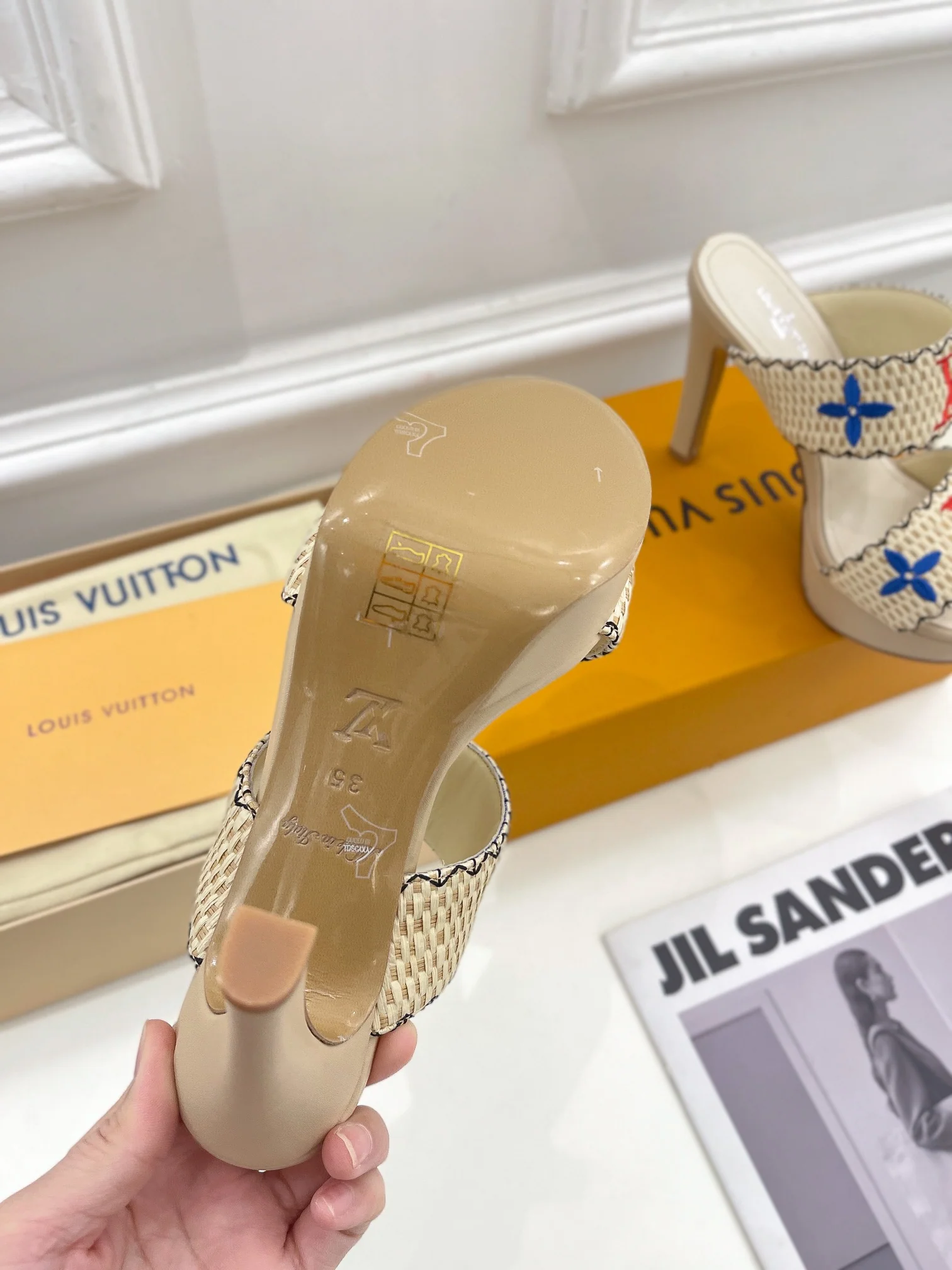 LV - Туфли на каблуке из плетеной овечьей кожи