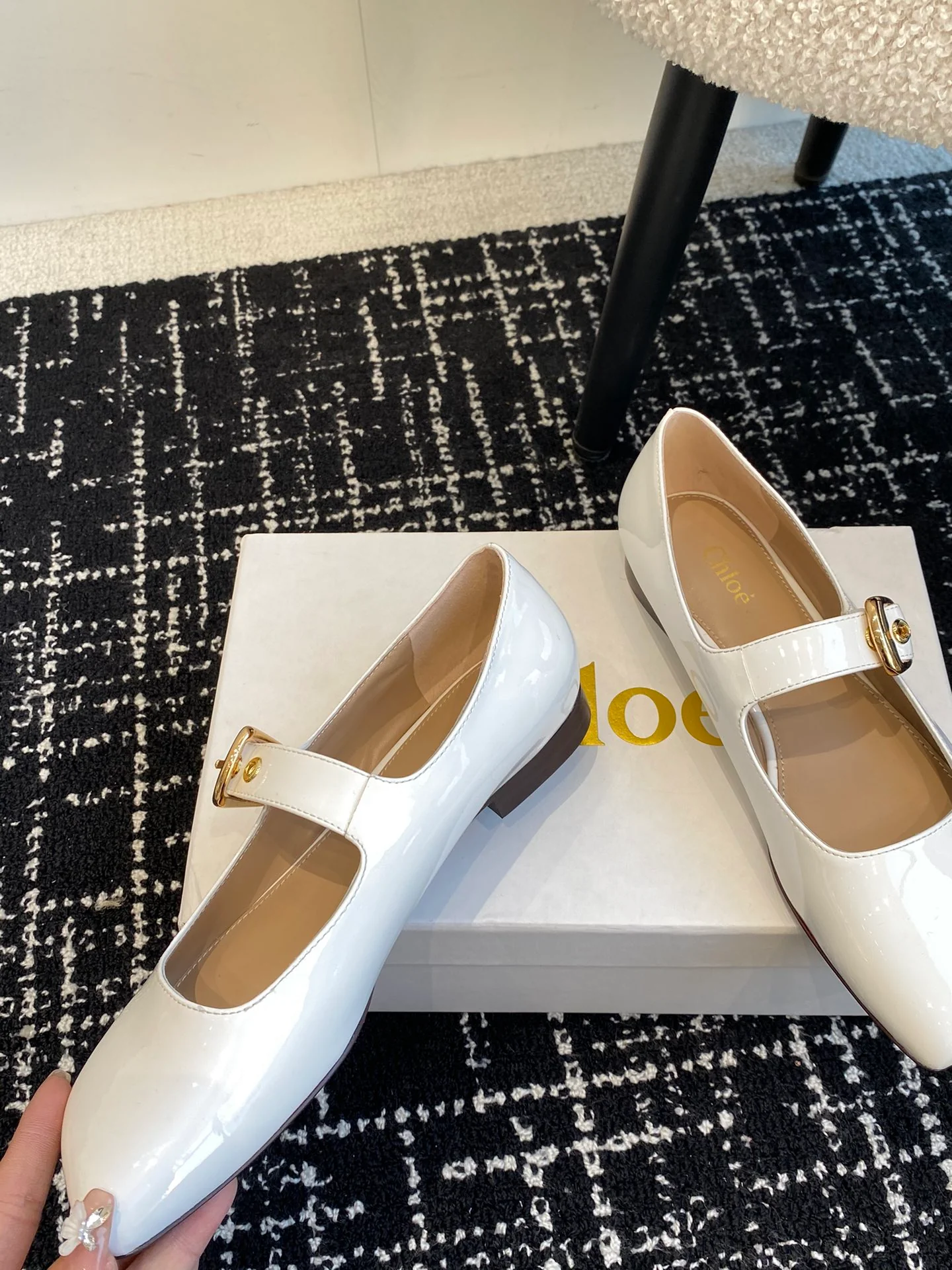 Туфли Мэри Джейн Chloe 2024 - белые