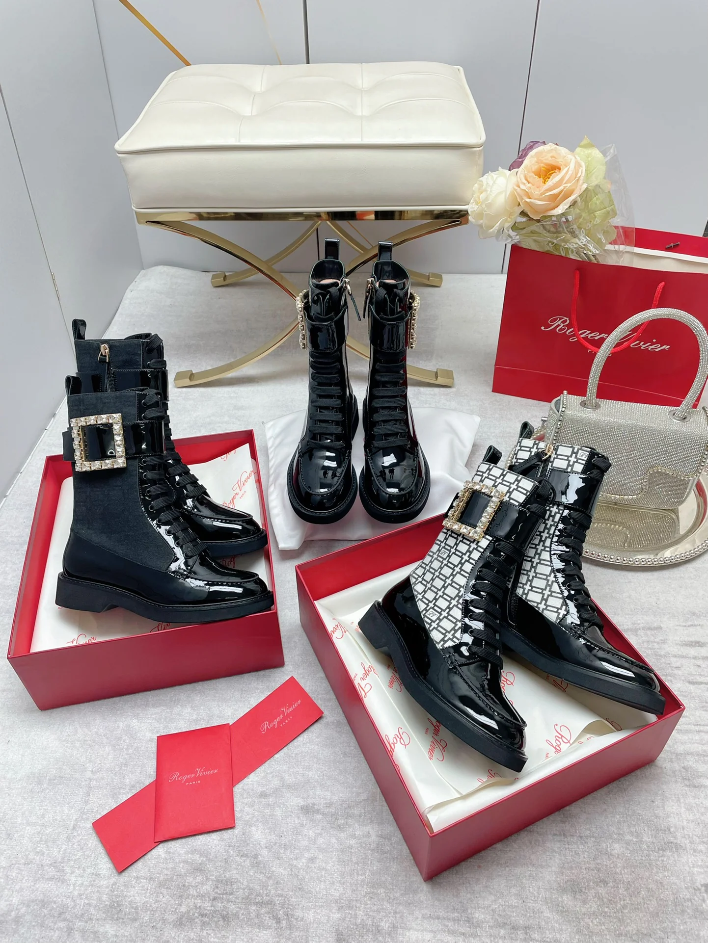 Обувь RV - Новинки весны/лета 2022 - Ботинки до середины икры - Серые