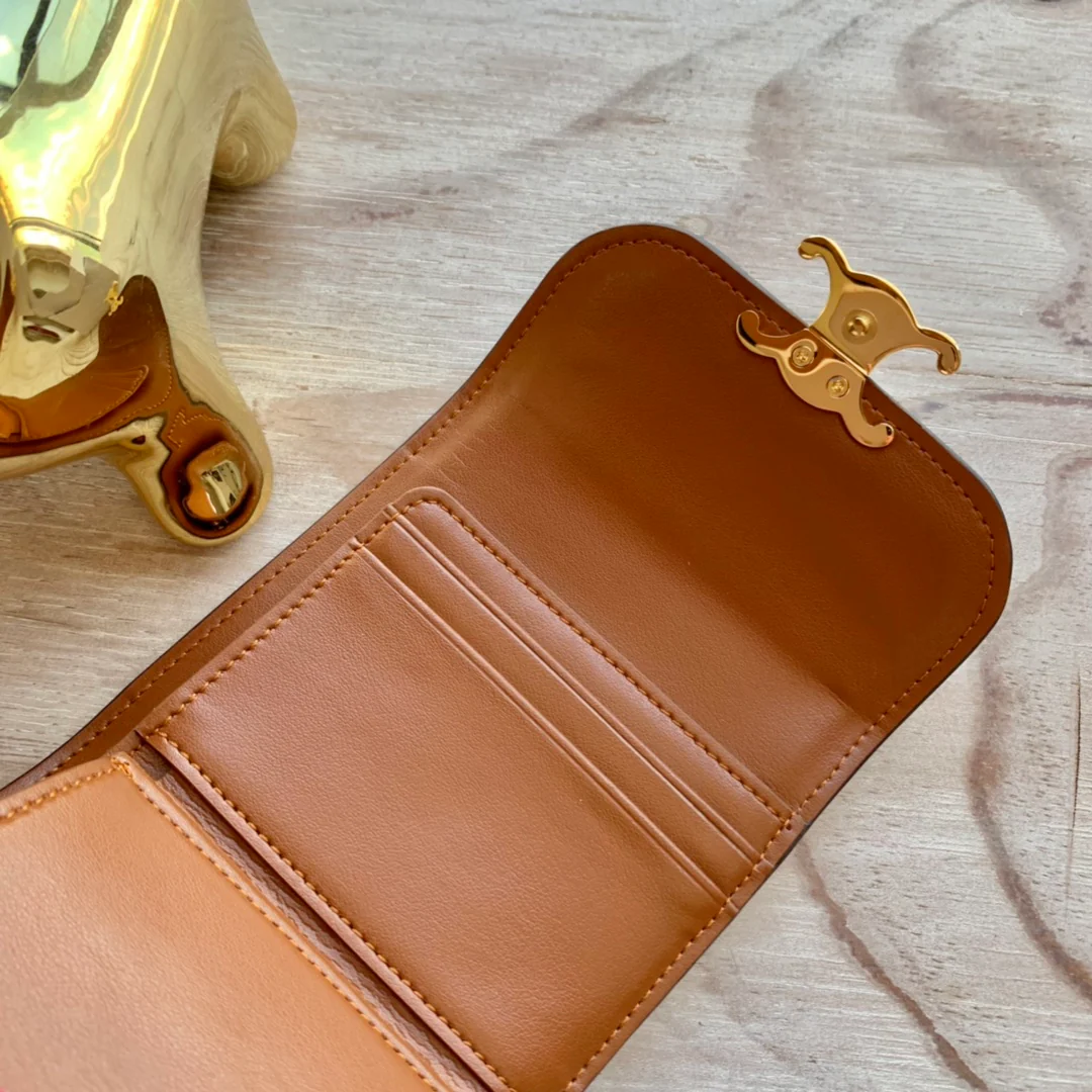 Кошелек Celine Small Flap Wallet - ткань и коровья кожа - 2 шт.