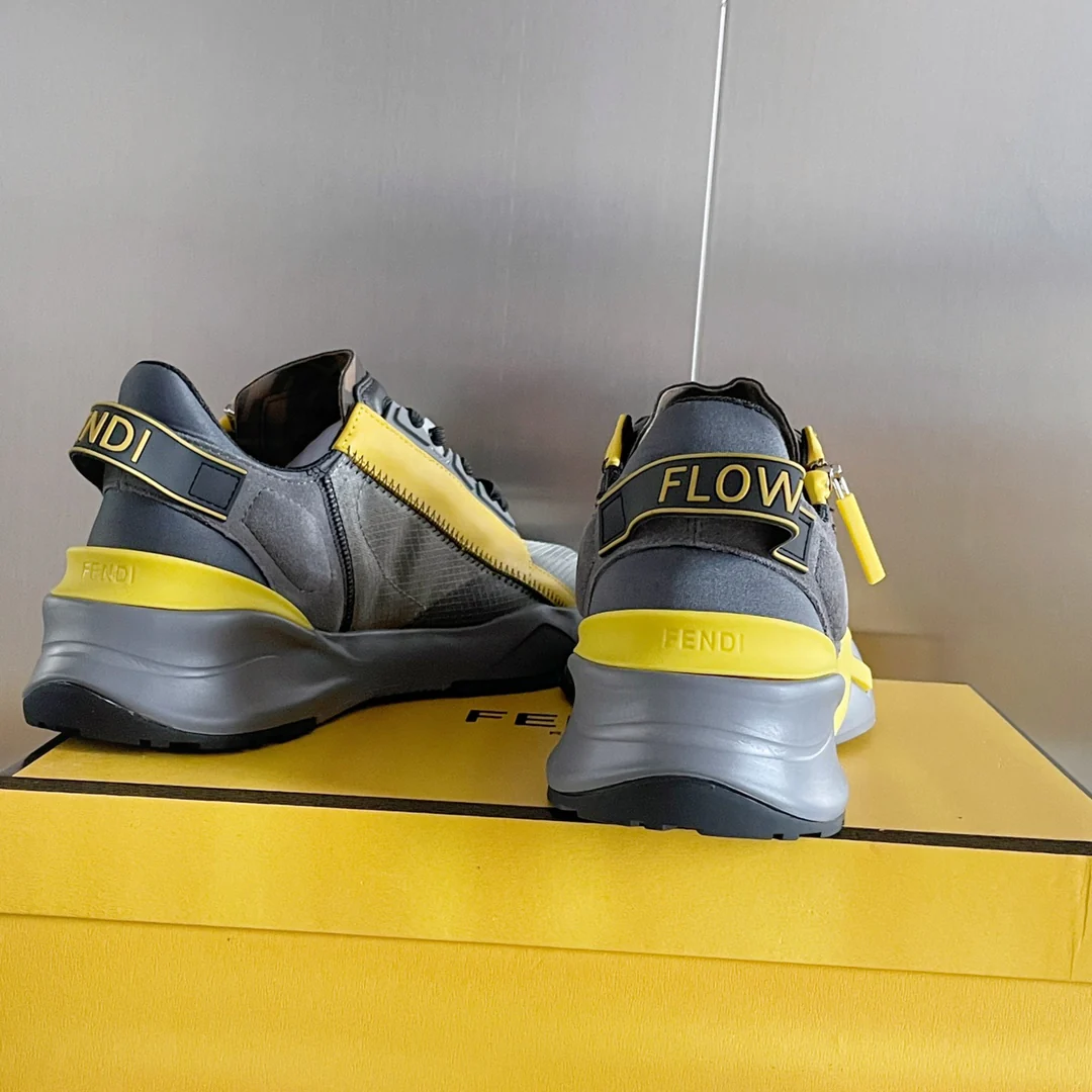 Fendi - Повседневные кроссовки - Серовато-желтые