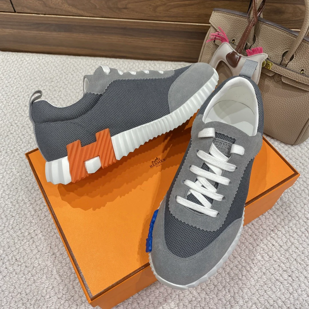 Весенняя коллекция Hermes 2022 — Спортивная повседневная обувь — Унисекс — Серый — 1