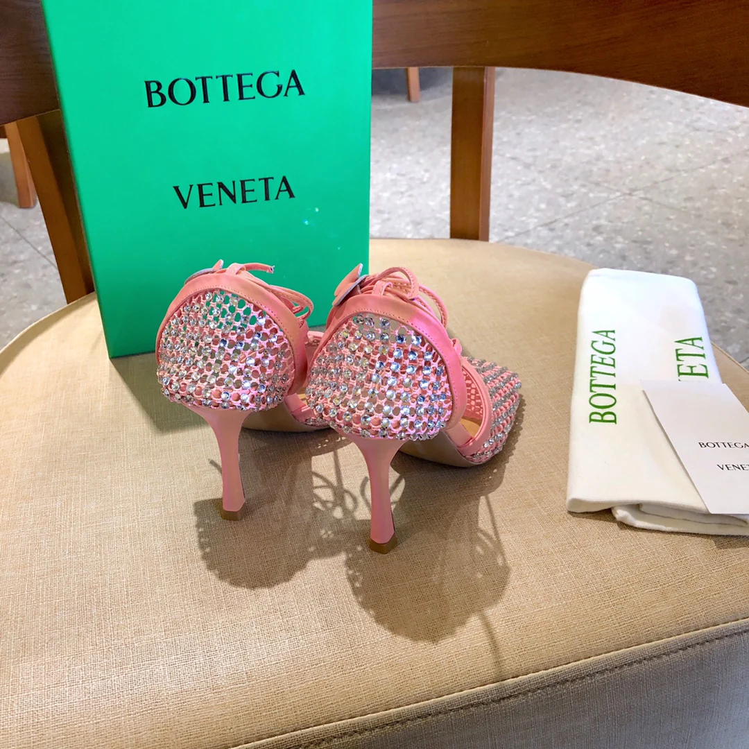 BV - Туфли-лодочки на шпильке с квадратным носком - Розовые