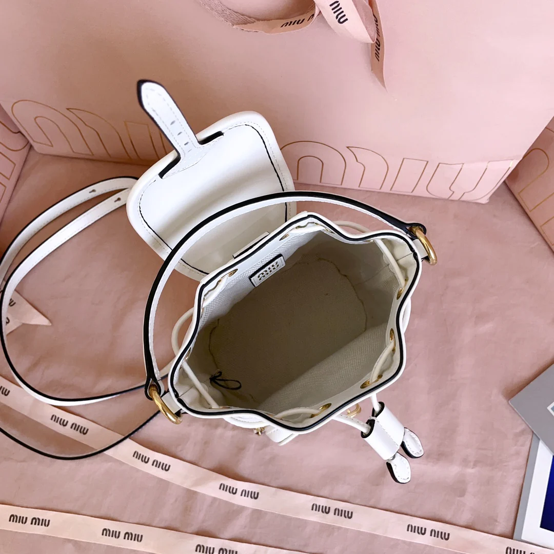 Рюкзак Miu Miu-5bz045 в стиле ?преппи?, мини, белый.