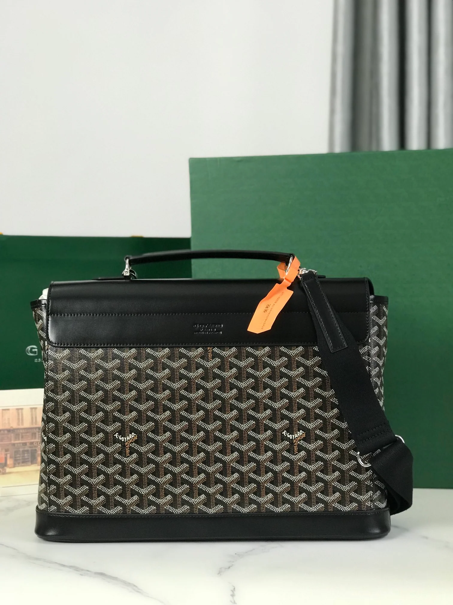 Сумка-мессенджер Goyard из льняной парусины - Черная - 1 шт.