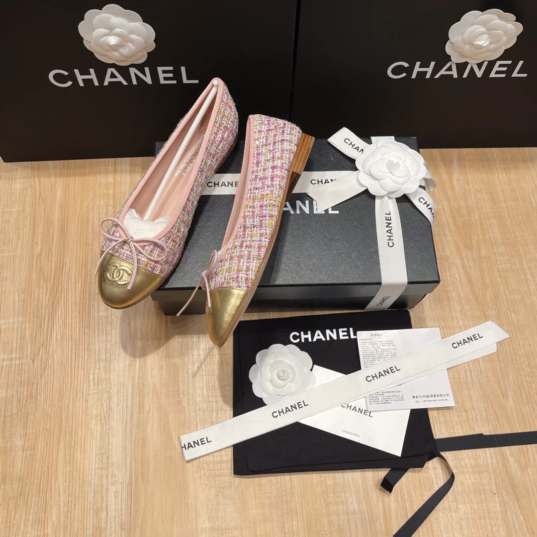 Chanel - Твидовые балетки