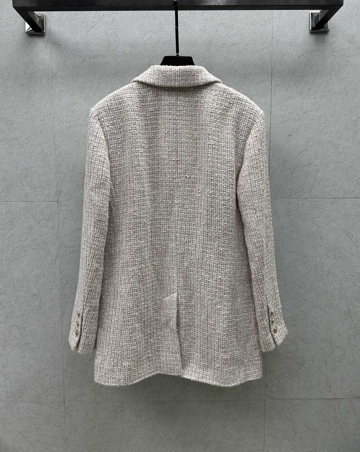 Пальто Chanel 2403-24c, новинка ранней весны - оригинальная покупка - высокое качество - объемное пальто средней длины