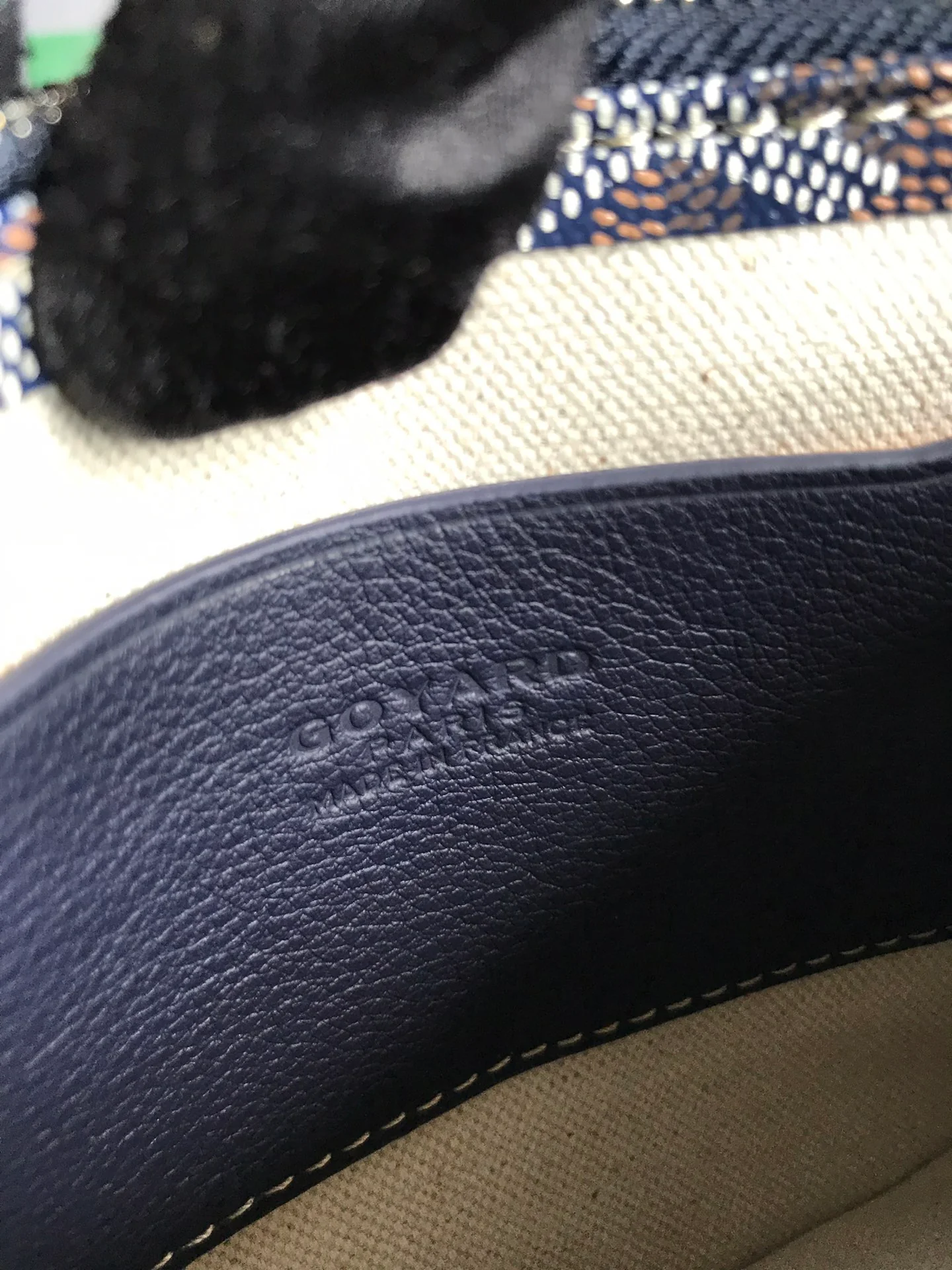 Тройная плоская сумка Goyard Plumet Series - Индиго