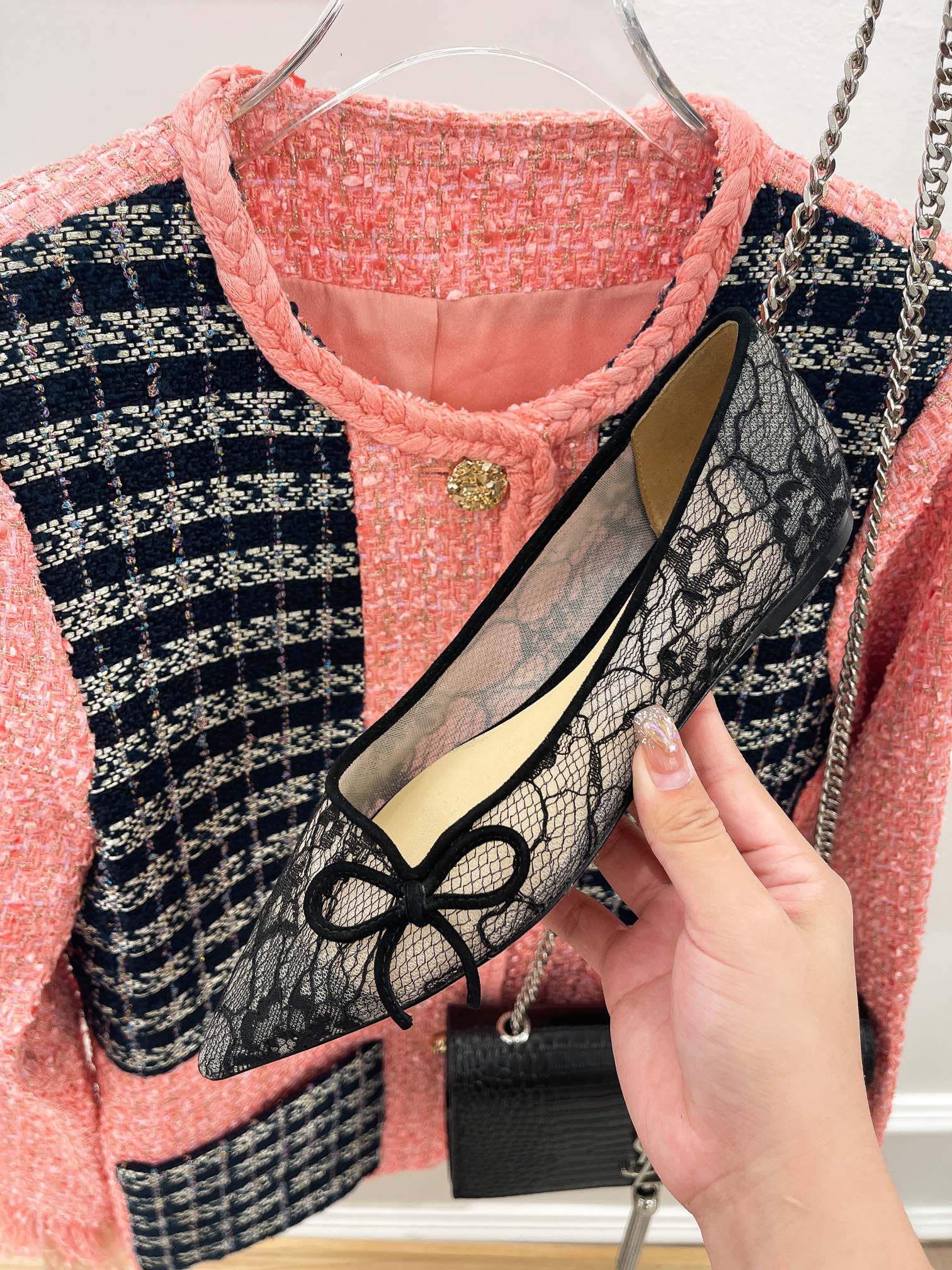 Jimmy - Новинка сезона весна/лето 2022 - Балетки с бантом и кружевом