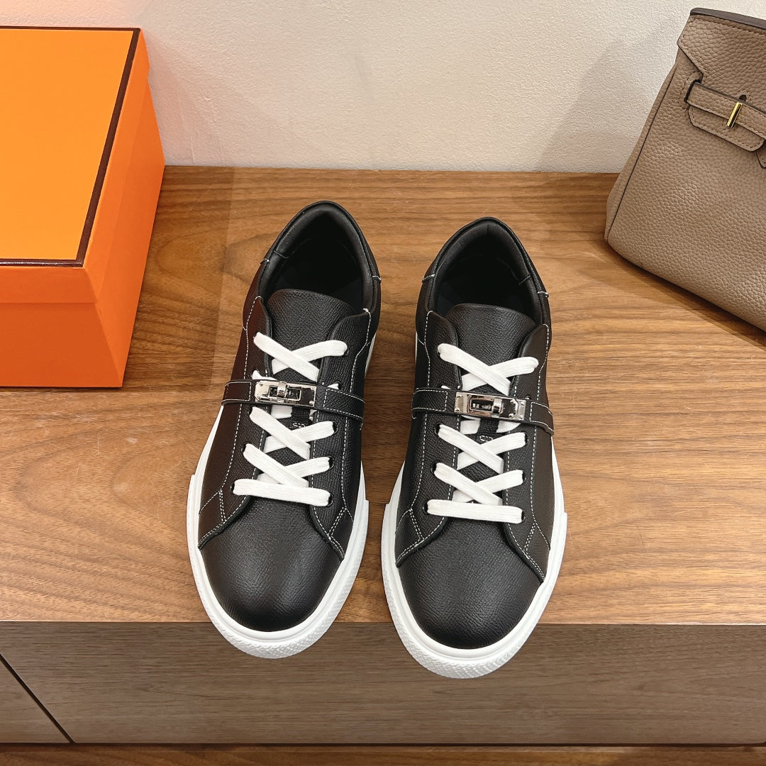 Повседневные туфли Hermes 2024 - Черные - 5