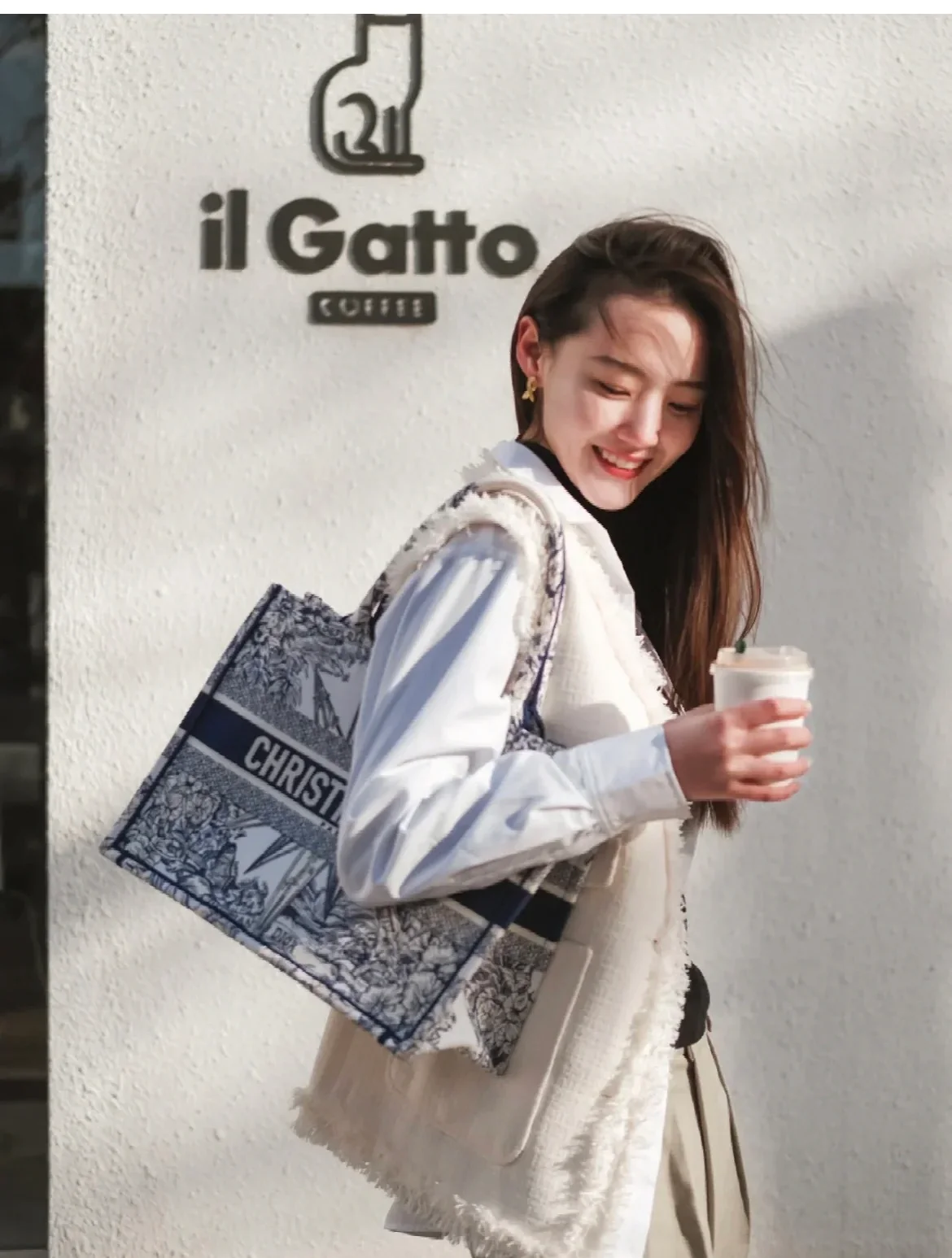 Сумка-шоппер Dior Book Tote, рождественская лимитированная серия, синяя, 36x18x28 см.