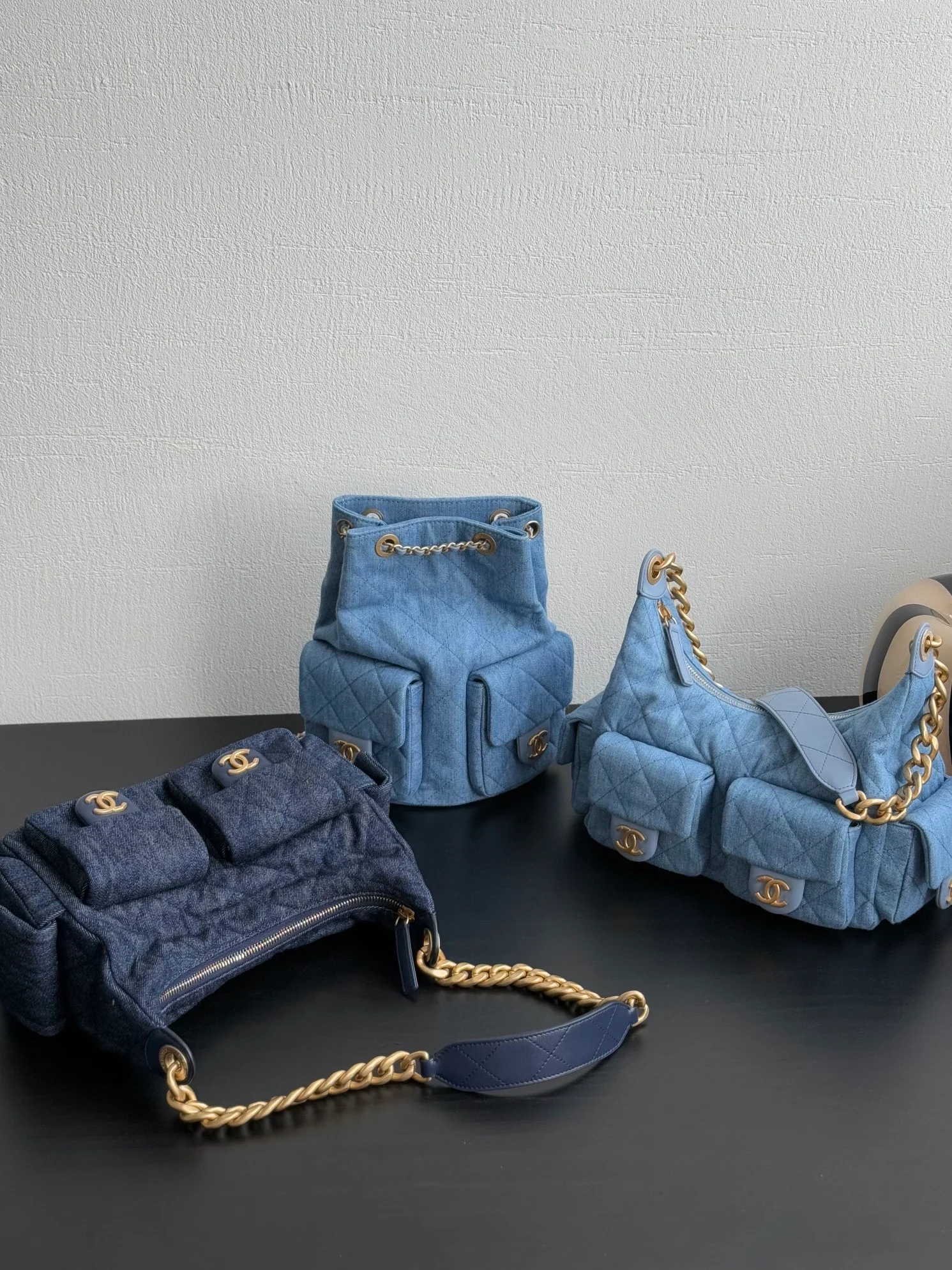 Chanel 25 Chobo Denim Small - Light Blue