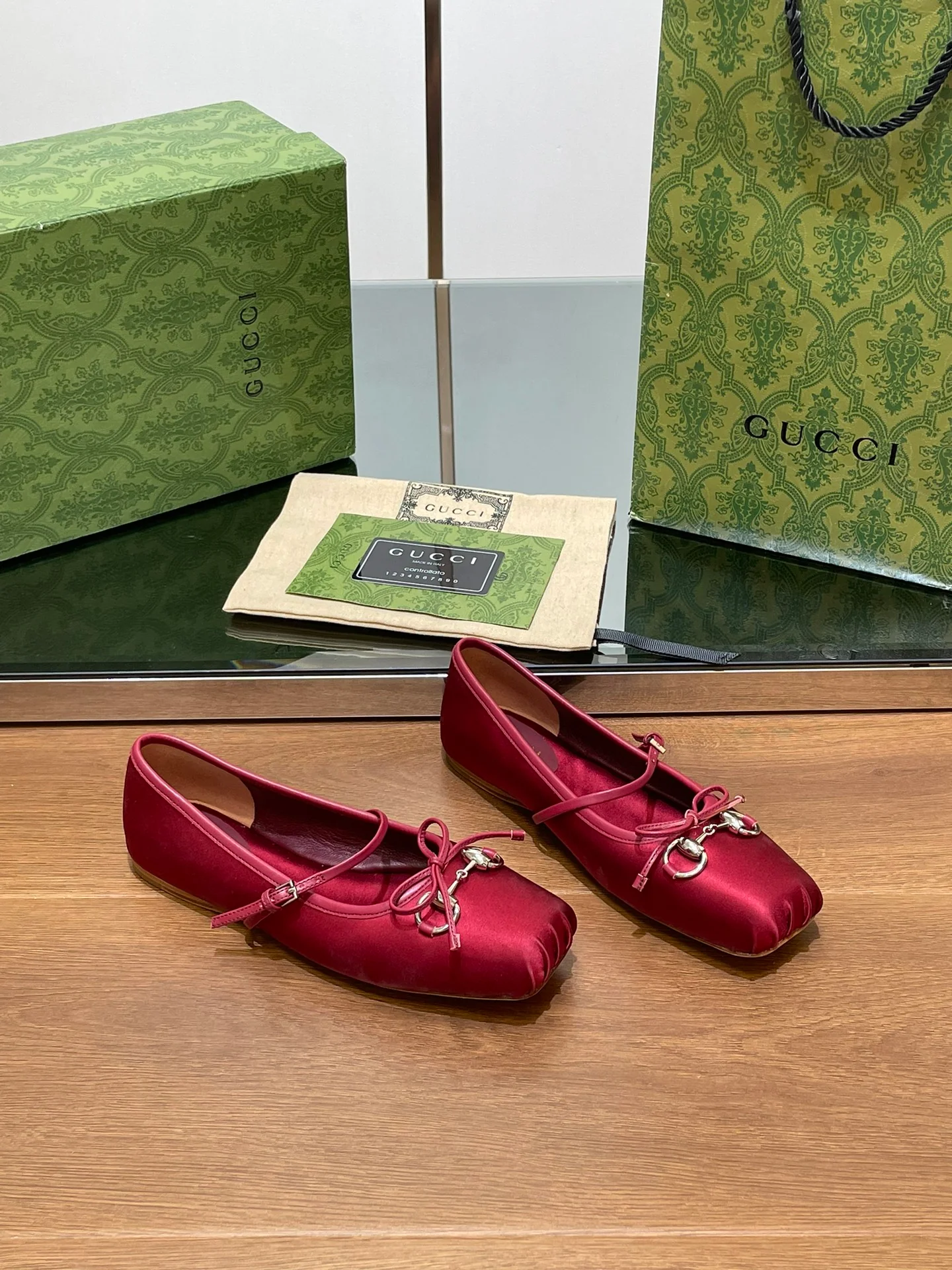 Балетки Gucci 2024 Barre Flats - красные