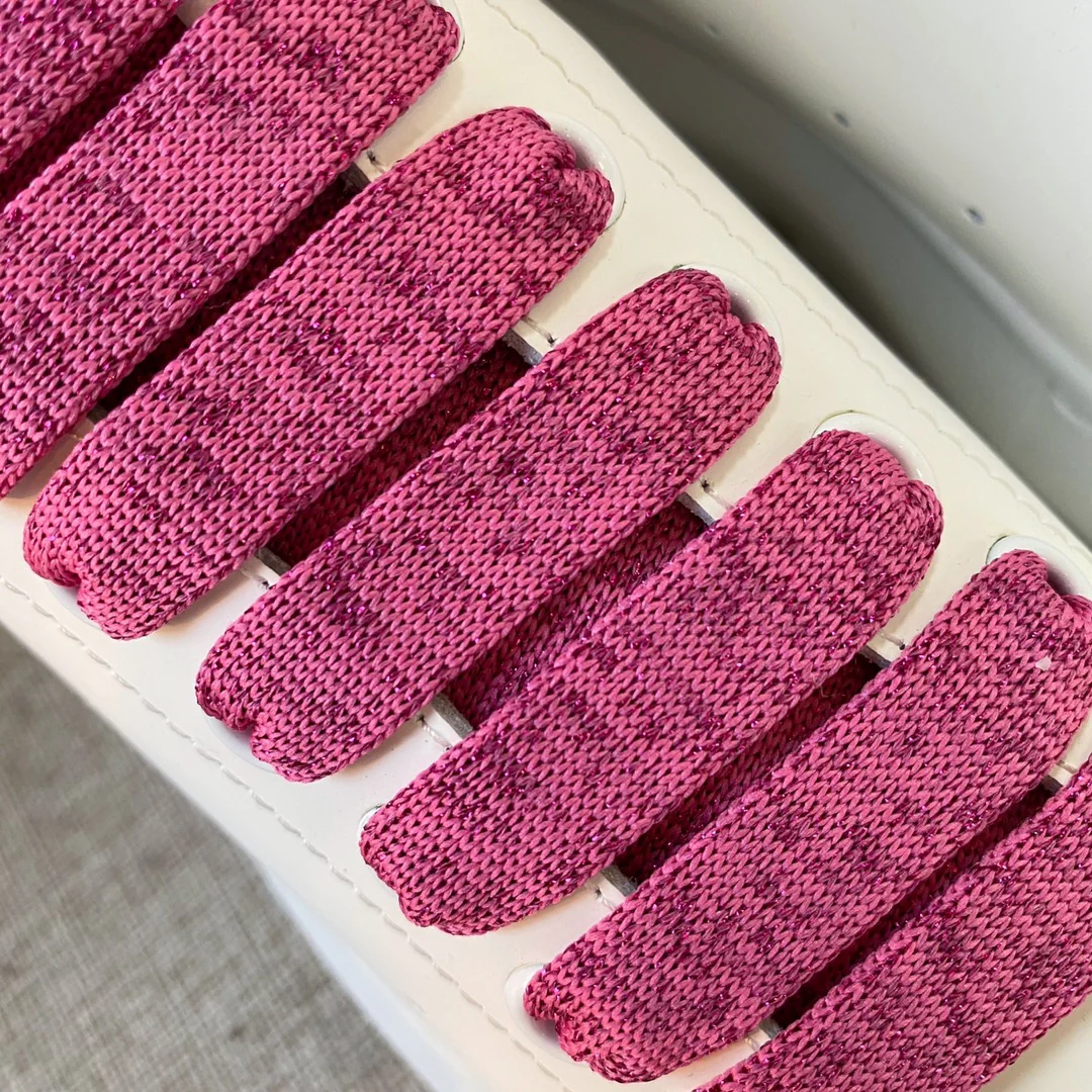 McQueen - Розовые - С блестящим низом - Белые кроссовки