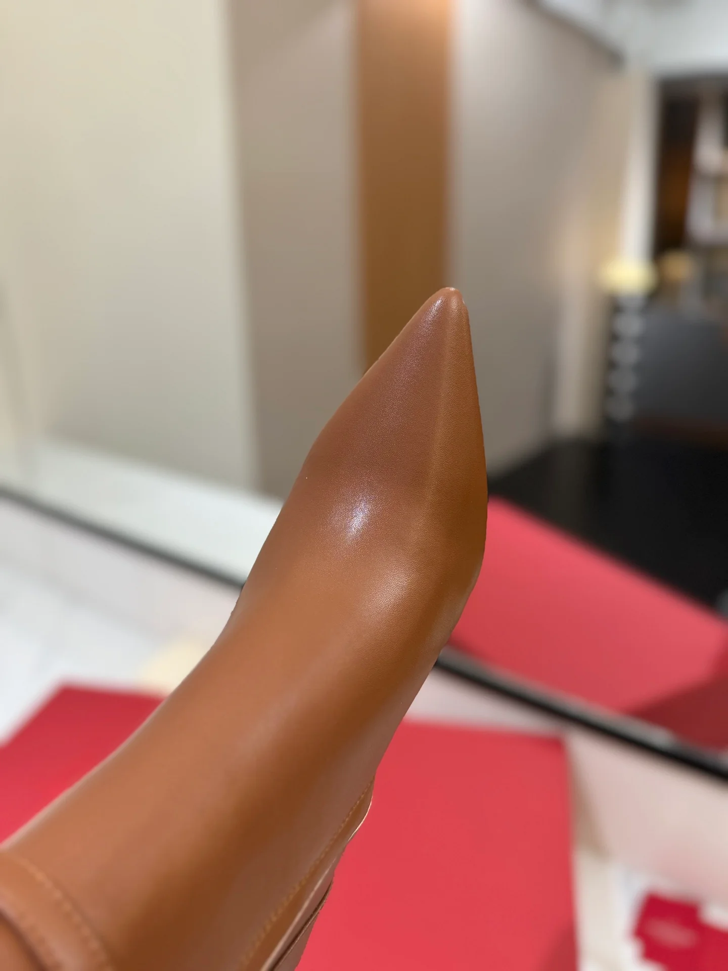 Сапоги для верховой езды на высоком каблуке Valentino 2024 года - Кофейно-коричневый