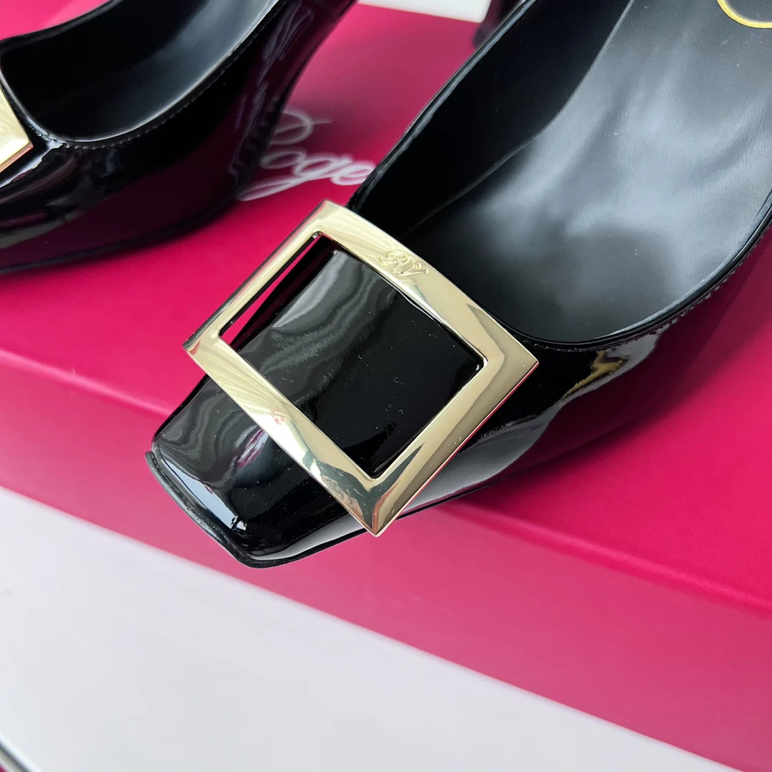 Туфли RV - классические туфли на высоком каблуке - 7-5 см - черные