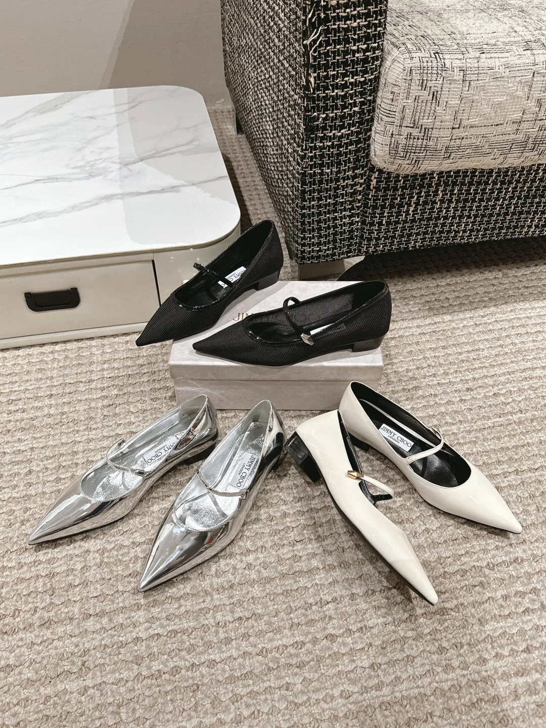 Туфли на толстом каблуке с острым носком Jimmy - Изображение из коллекции